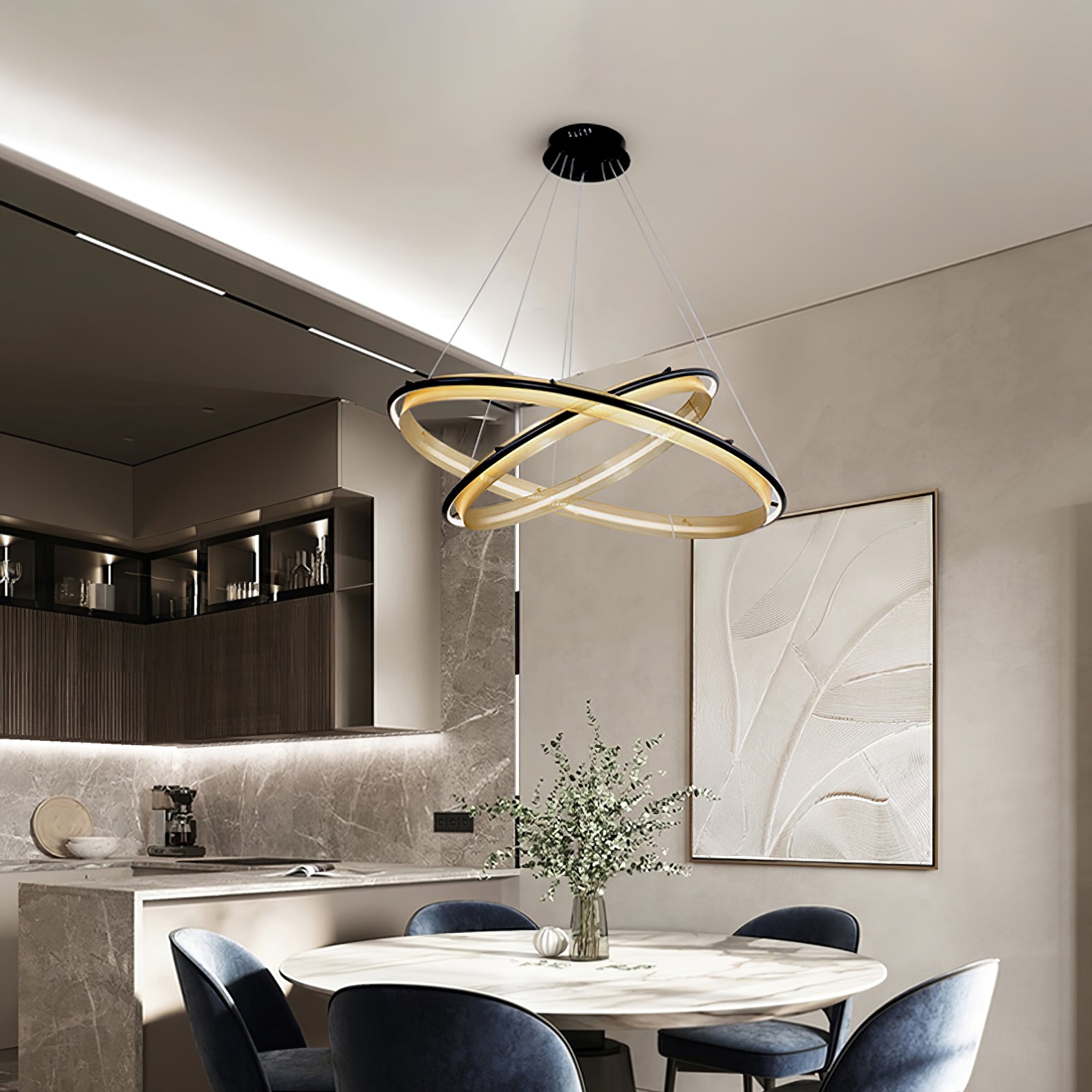 Acrylic LED Round Chandelier - Lumpaz