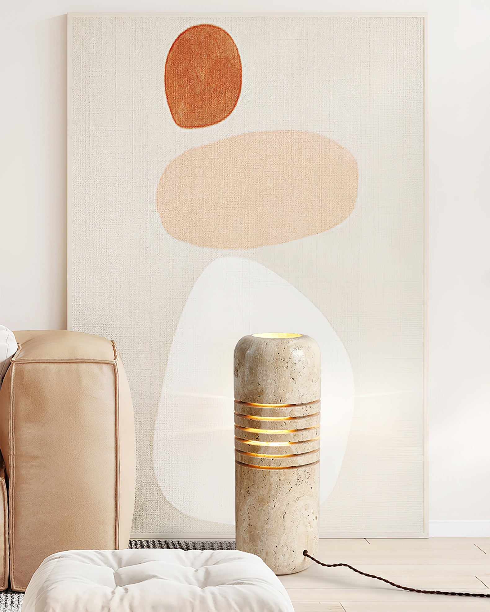 Big Stone Bucket Floor Lamp - Lumpaz