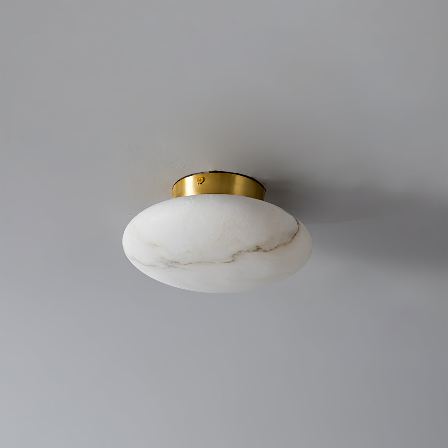 Alabaster Oval Ceiling Lamp - Lumpaz