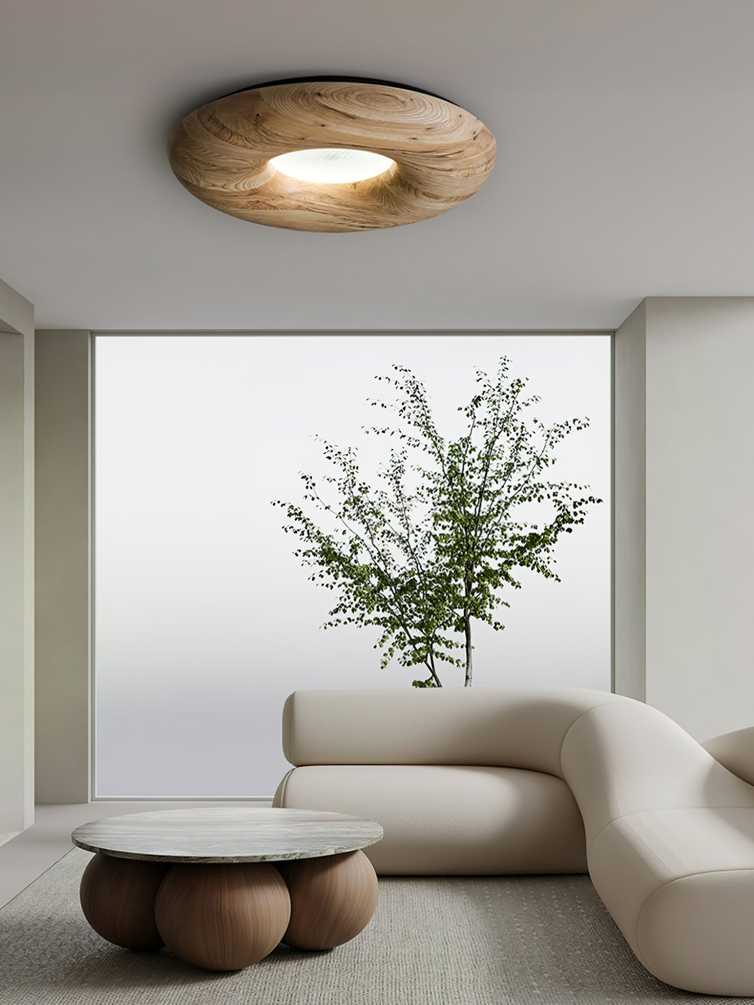 Donut Wood Ceiling Light - Lumpaz