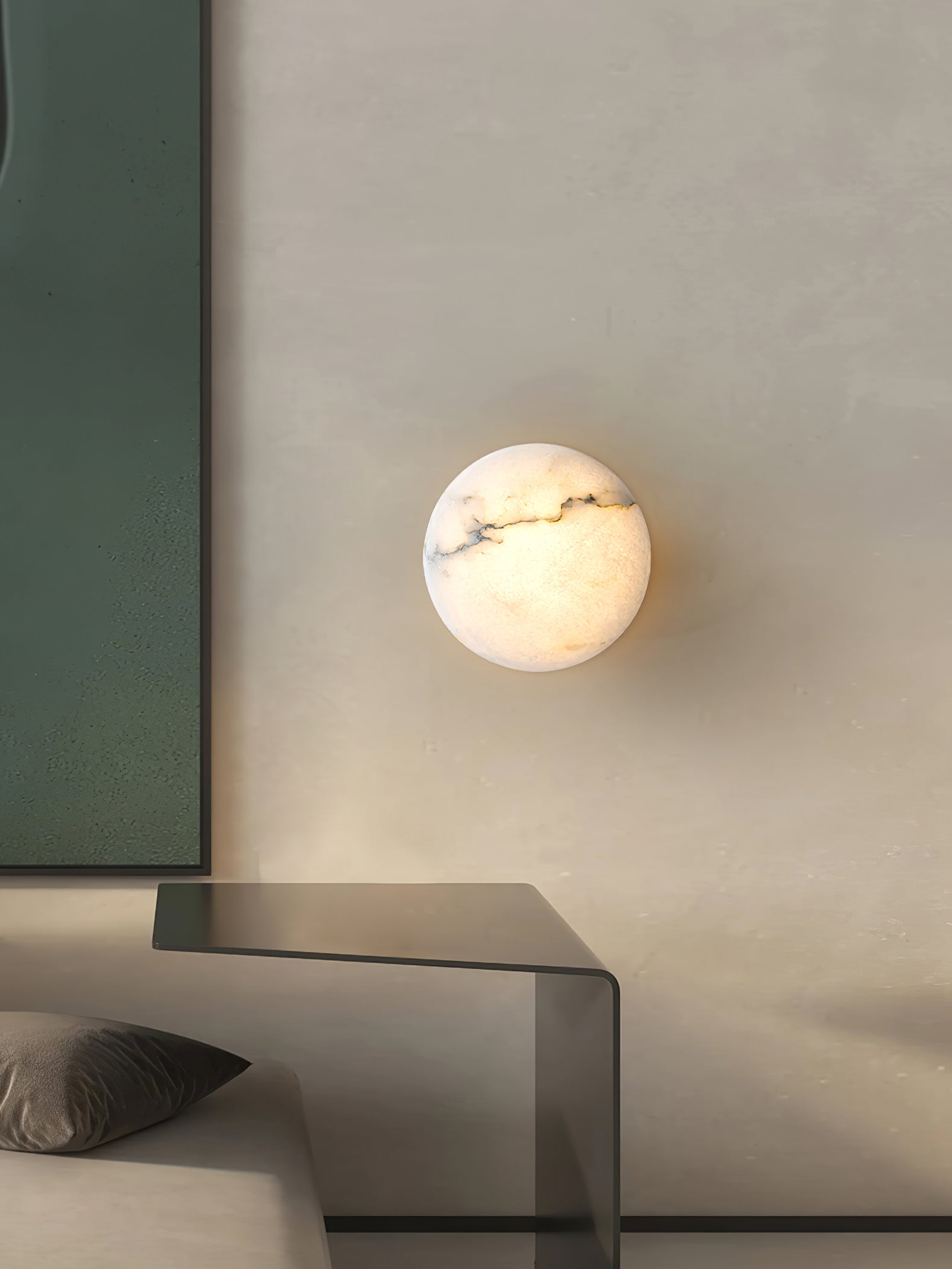 Alabaster Oval Ceiling Lamp - Lumpaz