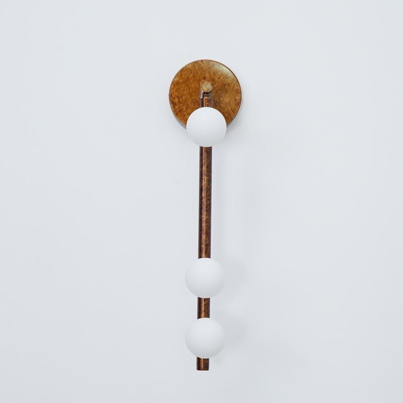 Brass Glass Tube Plug-in Wall Lamp - Lumpaz