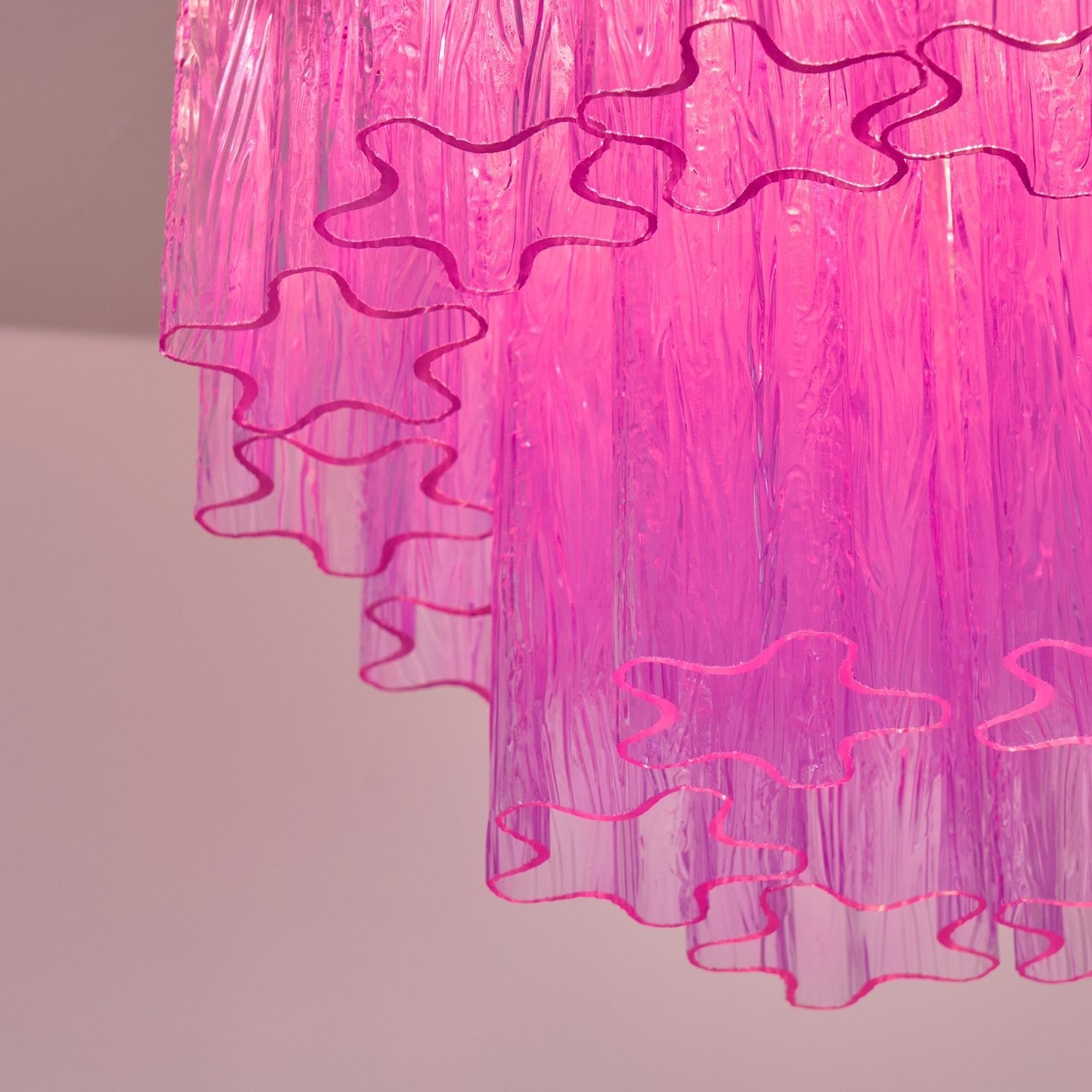 Fiora Rose Red Glass Ceiling Lamp - Lumpaz