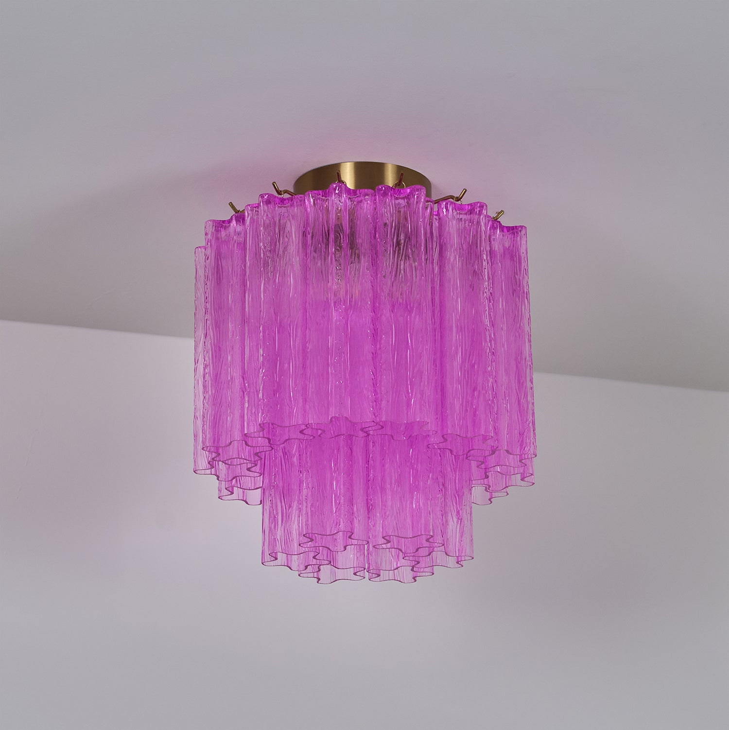 Fiora Rose Red Glass Ceiling Lamp - Lumpaz