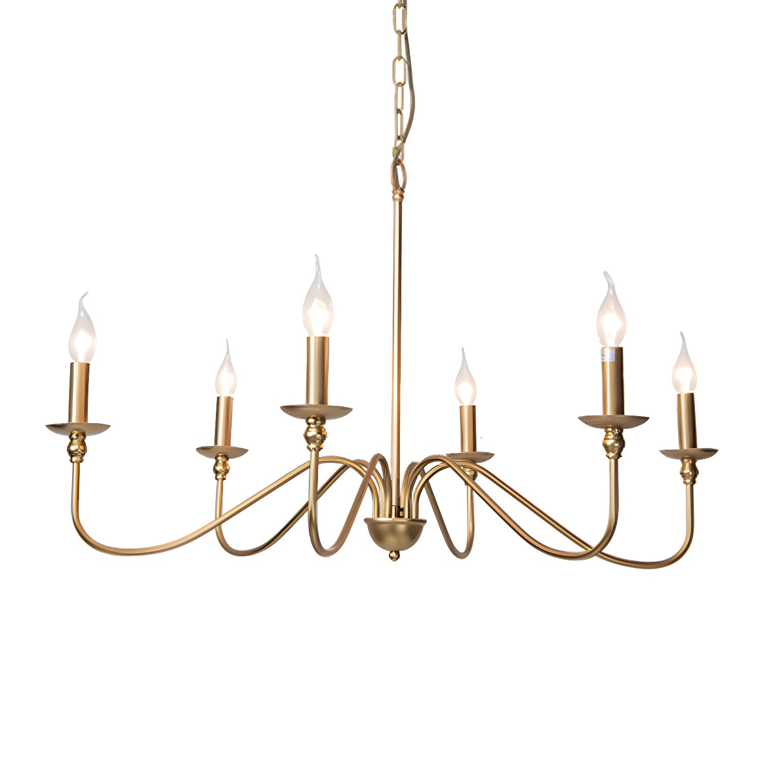 Timeless Gold Candle Chandelier - Lumpaz