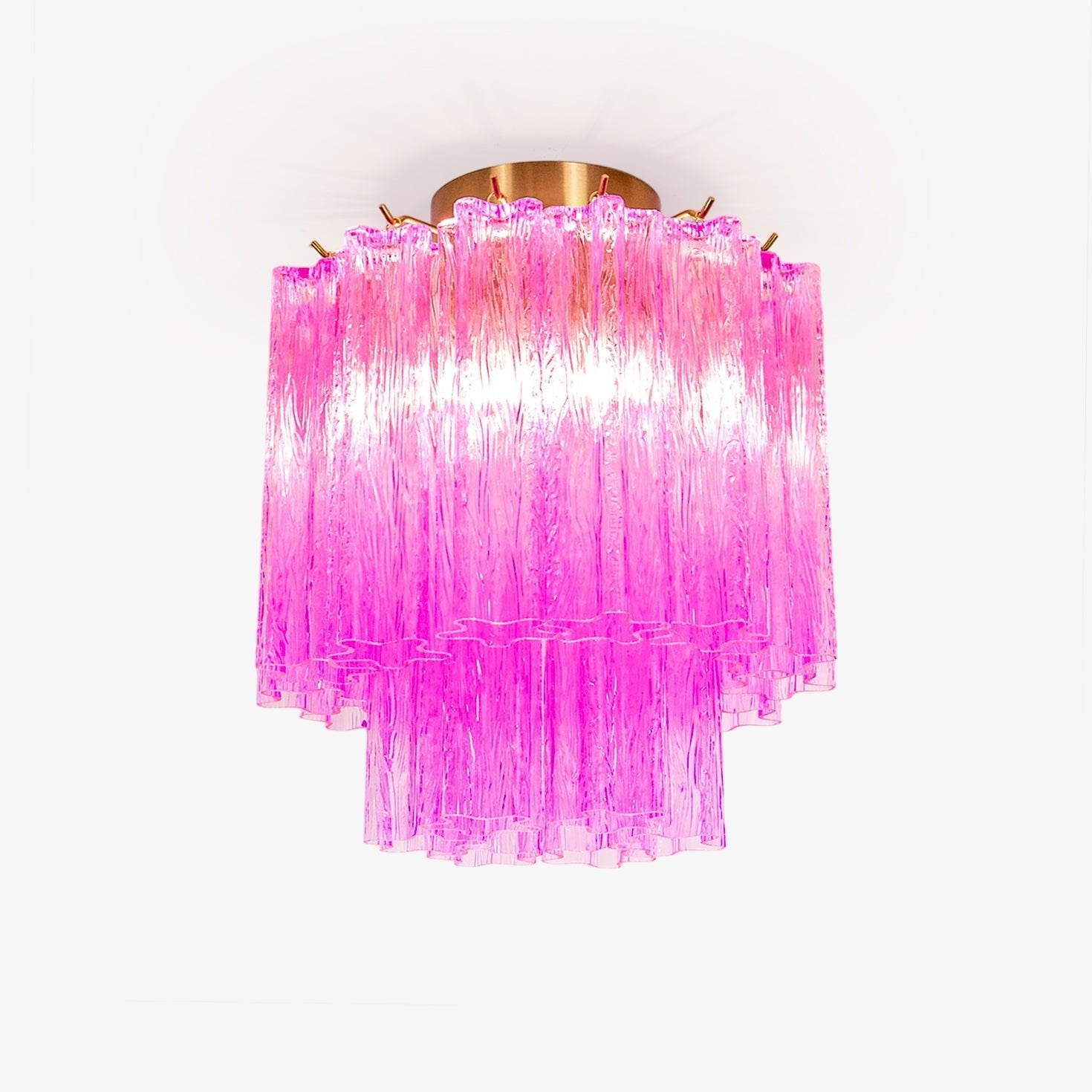 Fiora Rose Red Glass Ceiling Lamp - Lumpaz