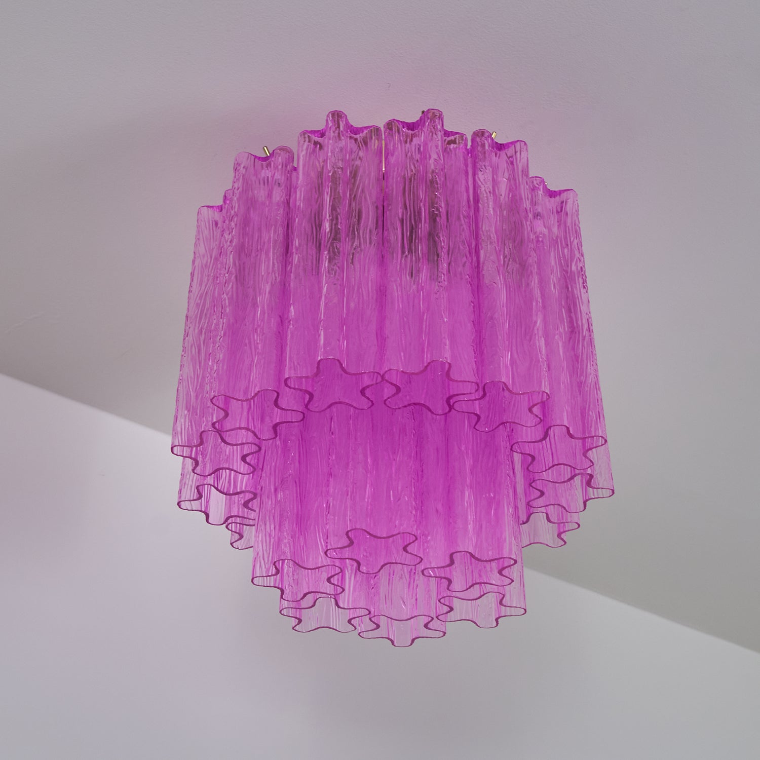 Fiora Rose Red Glass Ceiling Lamp - Lumpaz