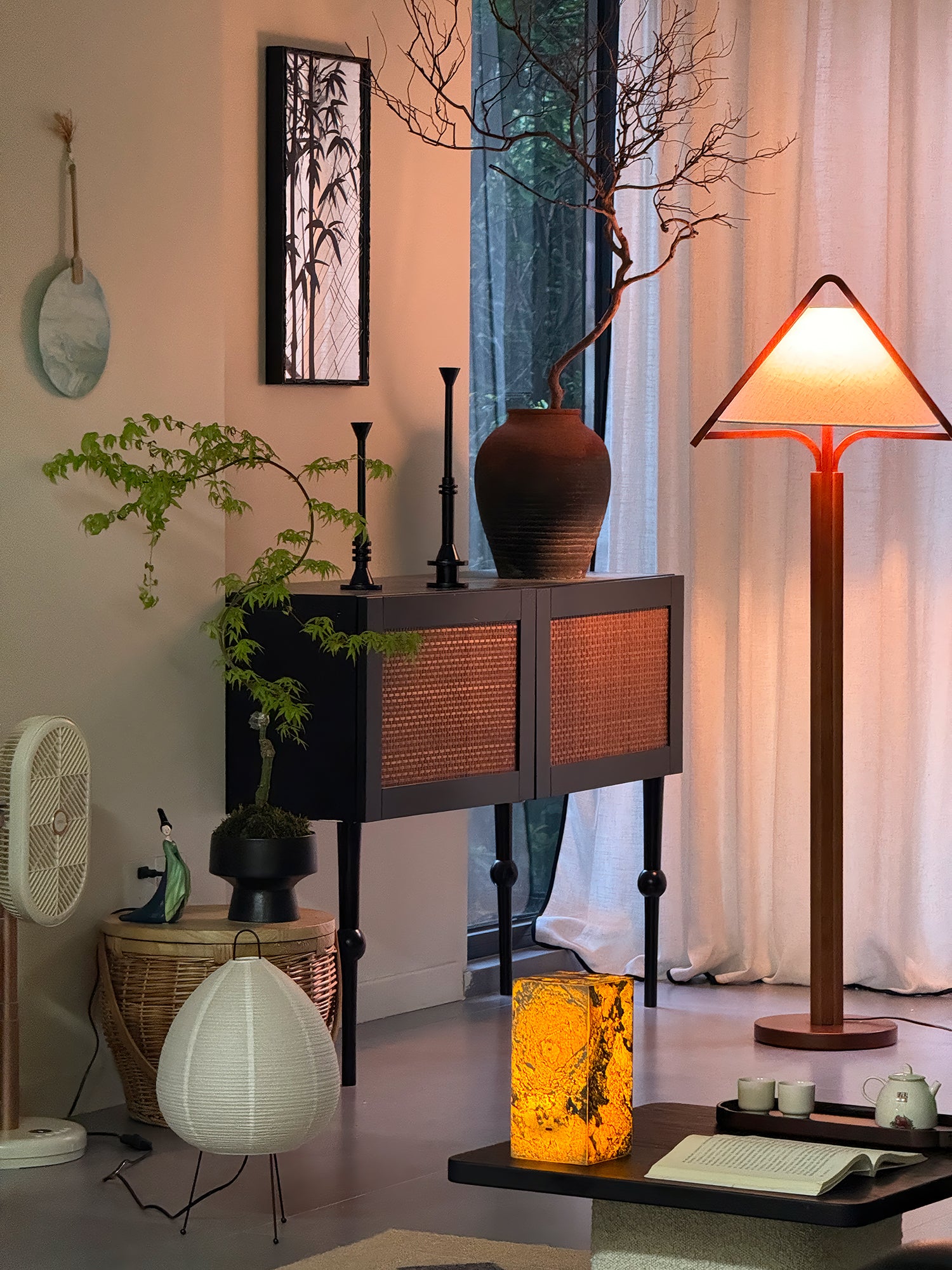 Apex Triangle Shade Floor Lamp - Lumpaz