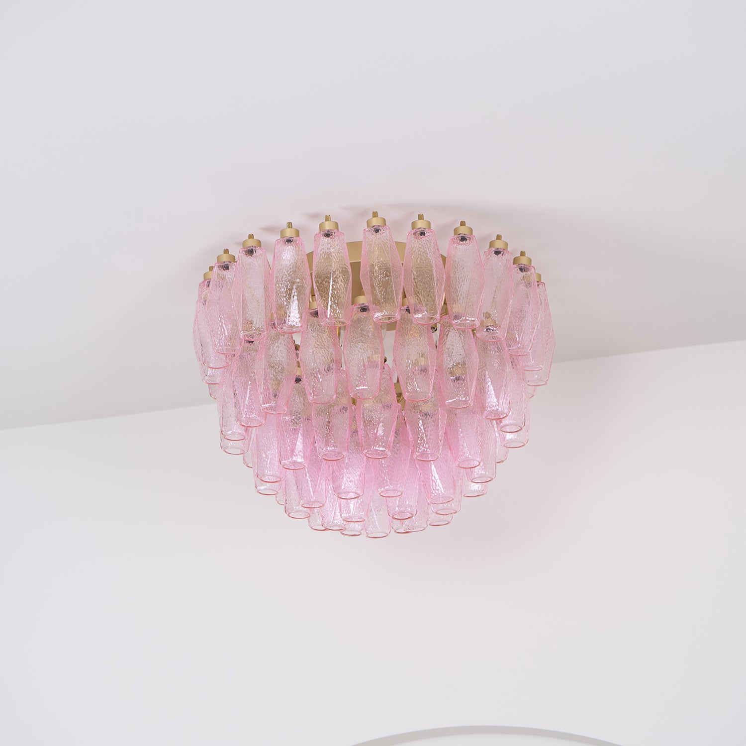 Poliedri Murano Pink Ceiling Light - Lumpaz
