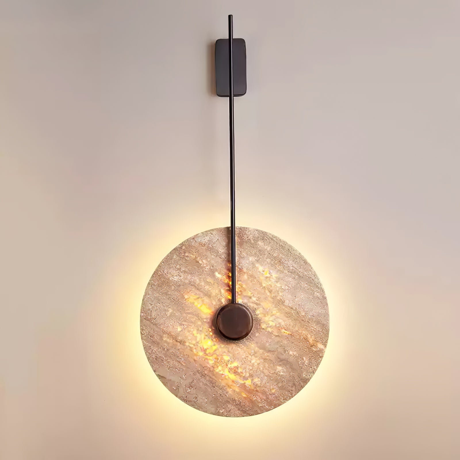 Travertine Disc Wall Lamp - Lumpaz