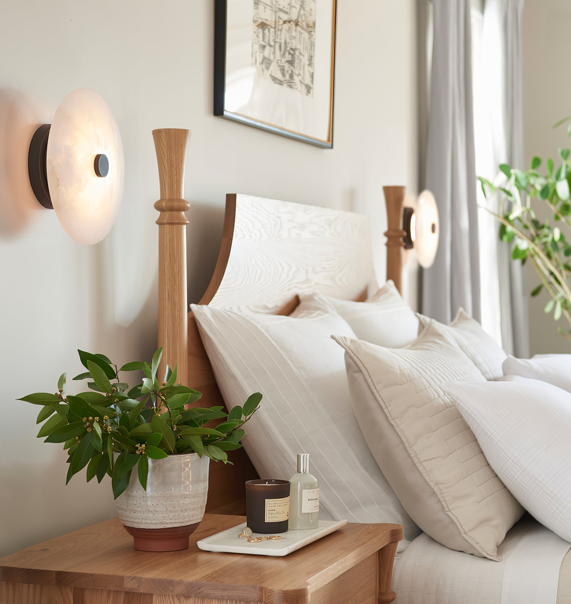 Ankeny Alabaster Ceiling Lamp - Lumpaz