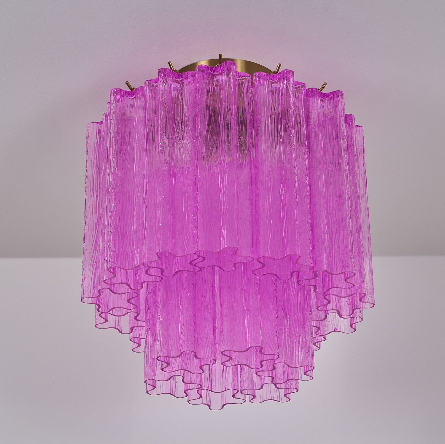 Fiora Rose Red Glass Ceiling Lamp - Lumpaz