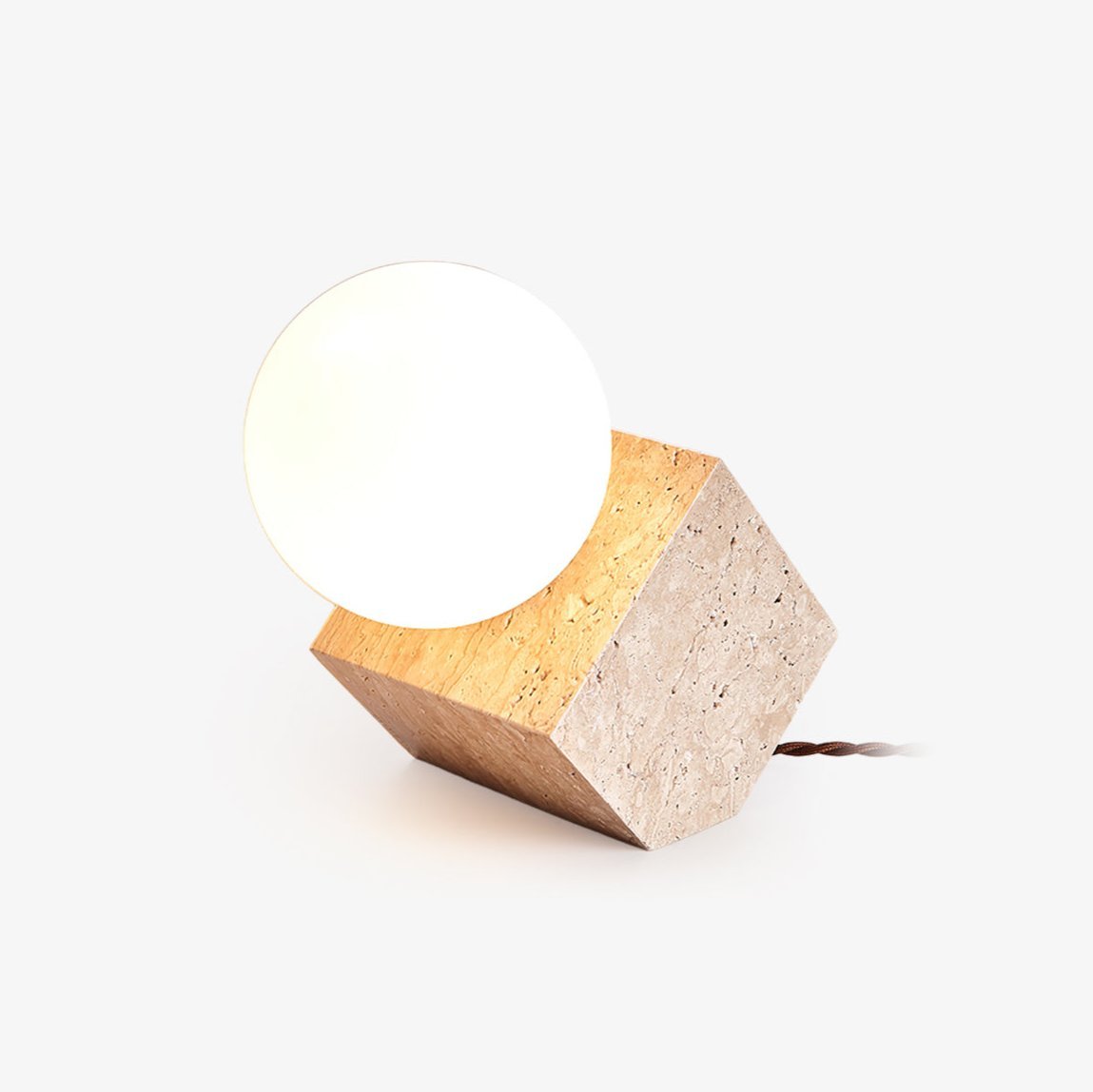 Cube Stone Table Lamp - Lumpaz