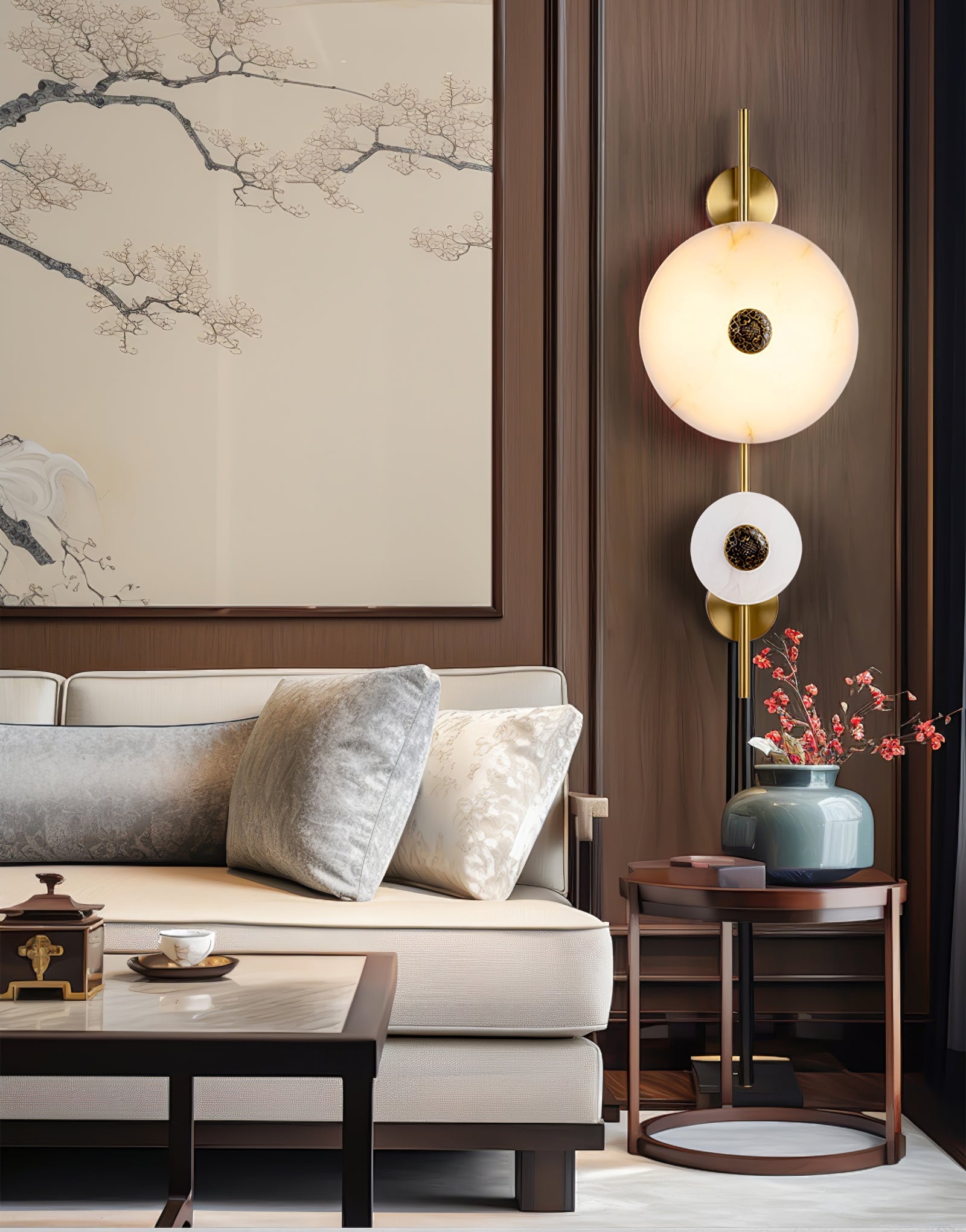 Alabaster Eclipse Wall Light - Lumpaz