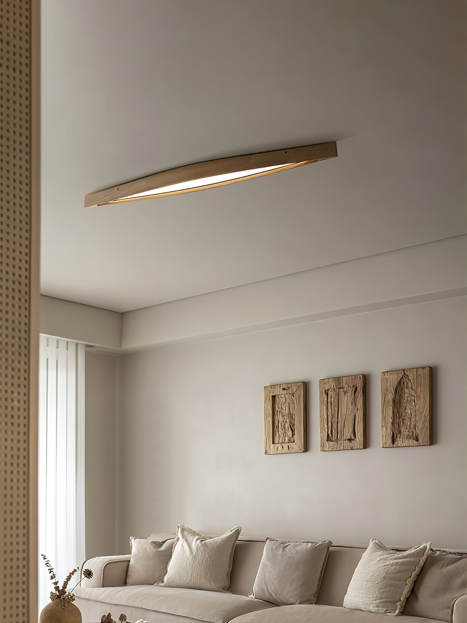 Horizon Linear Wood Ceiling Lamp - Lumpaz