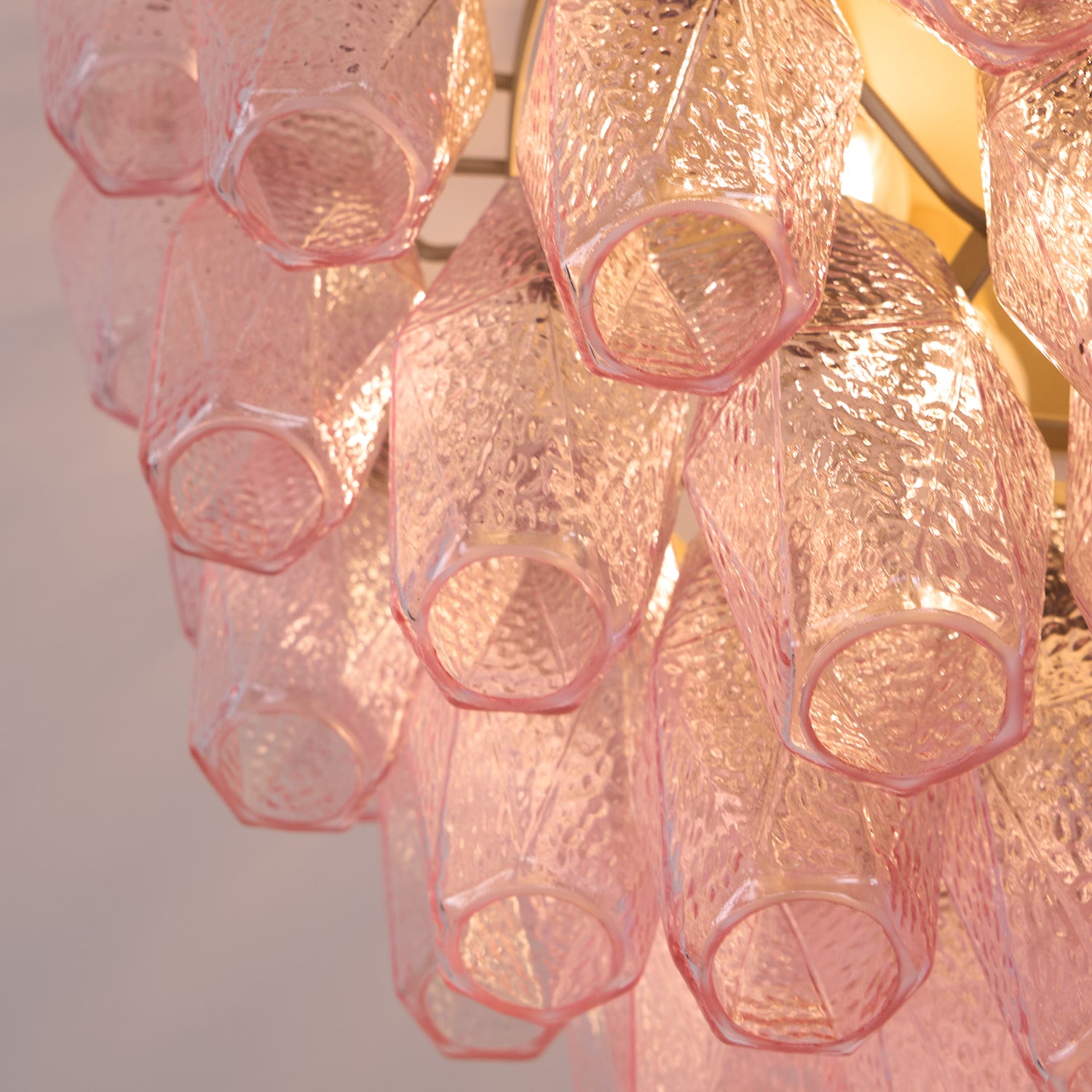 Poliedri Murano Pink Ceiling Light - Lumpaz