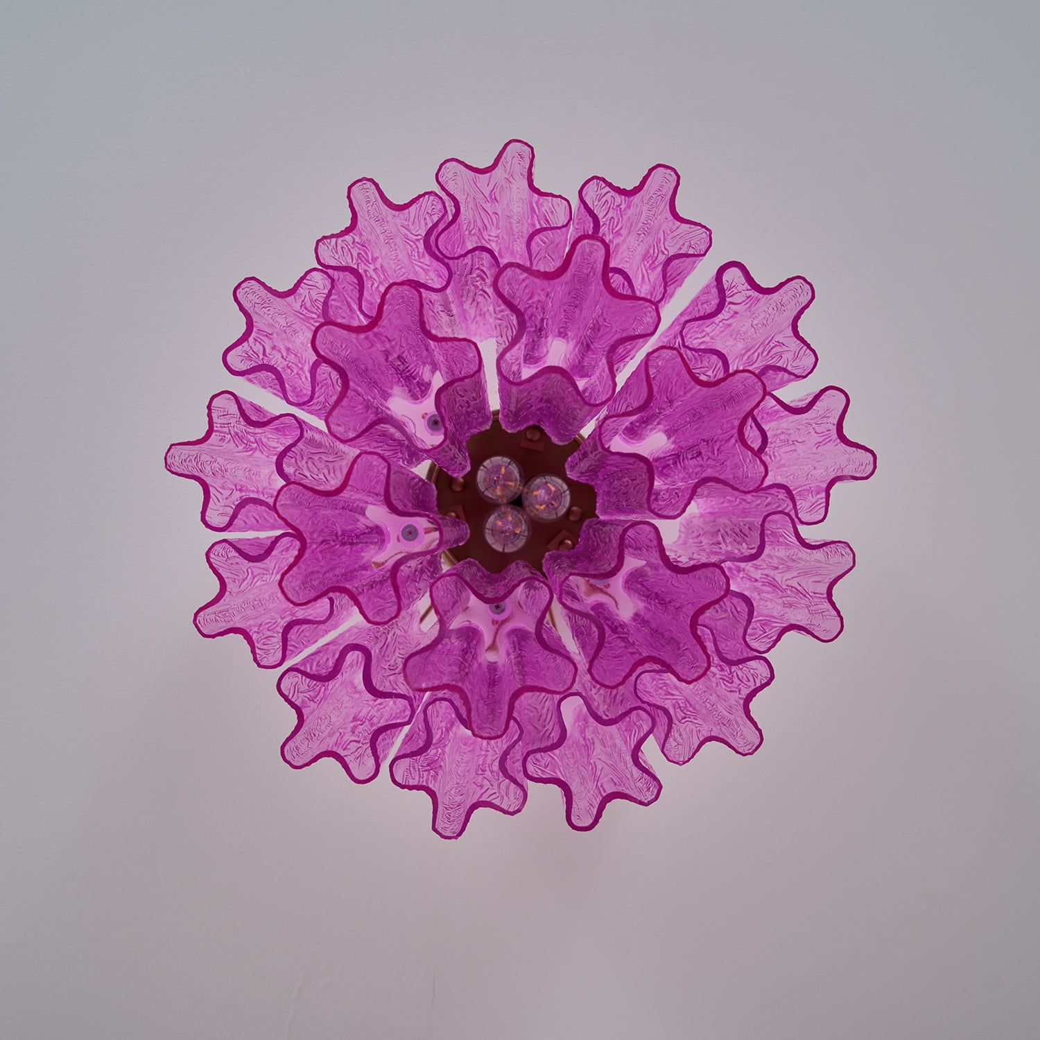 Fiora Rose Red Glass Ceiling Lamp - Lumpaz