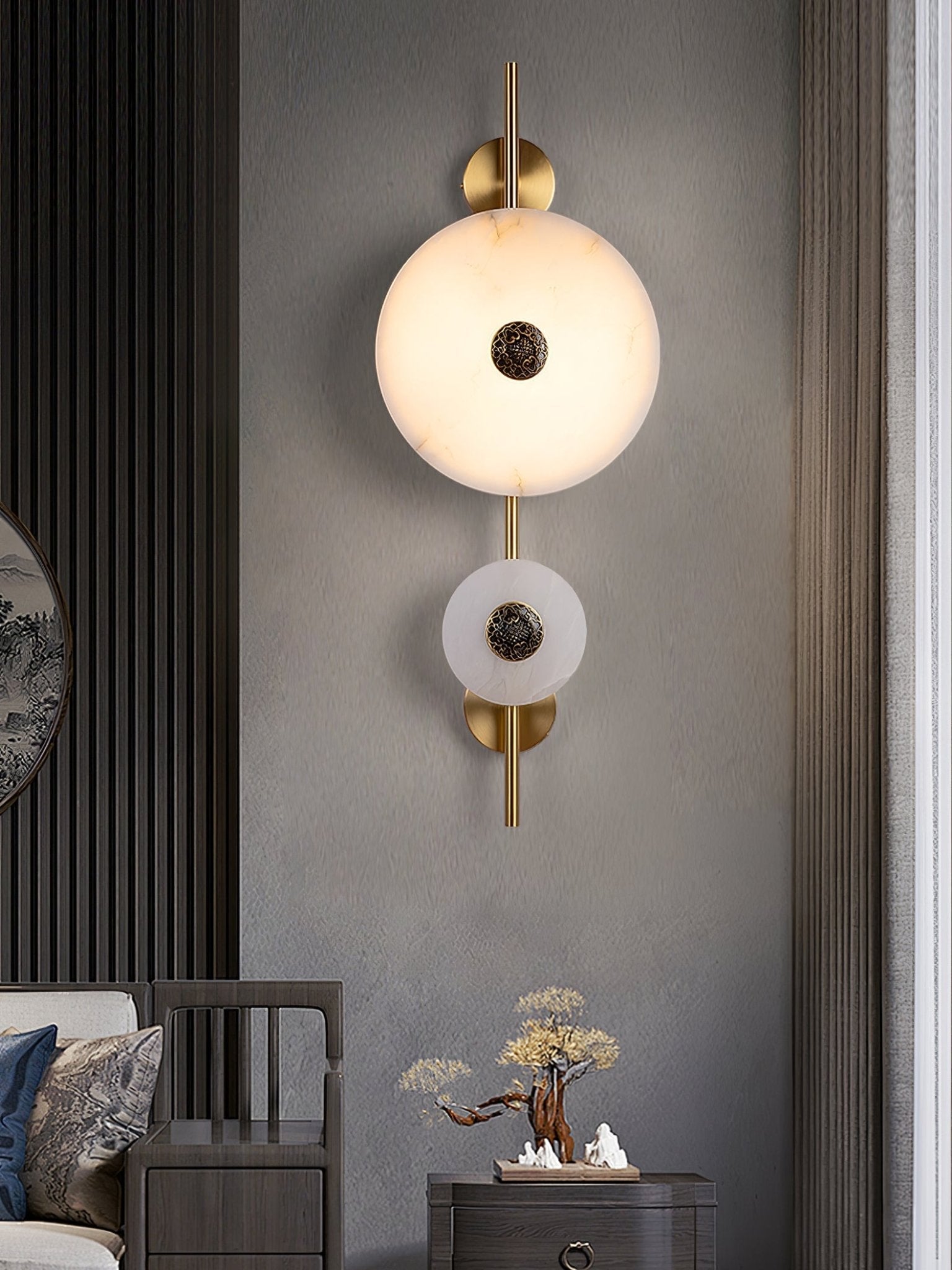 Alabaster Eclipse Wall Light - Lumpaz