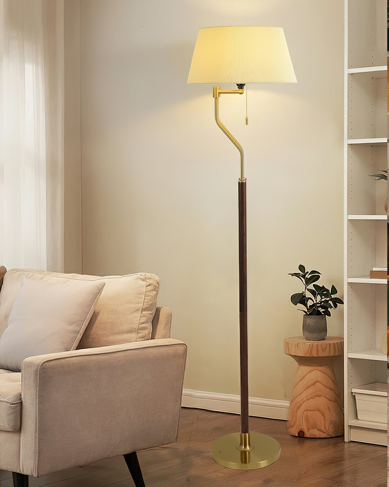 Walnut Whisper Floor Lamp - Lumpaz