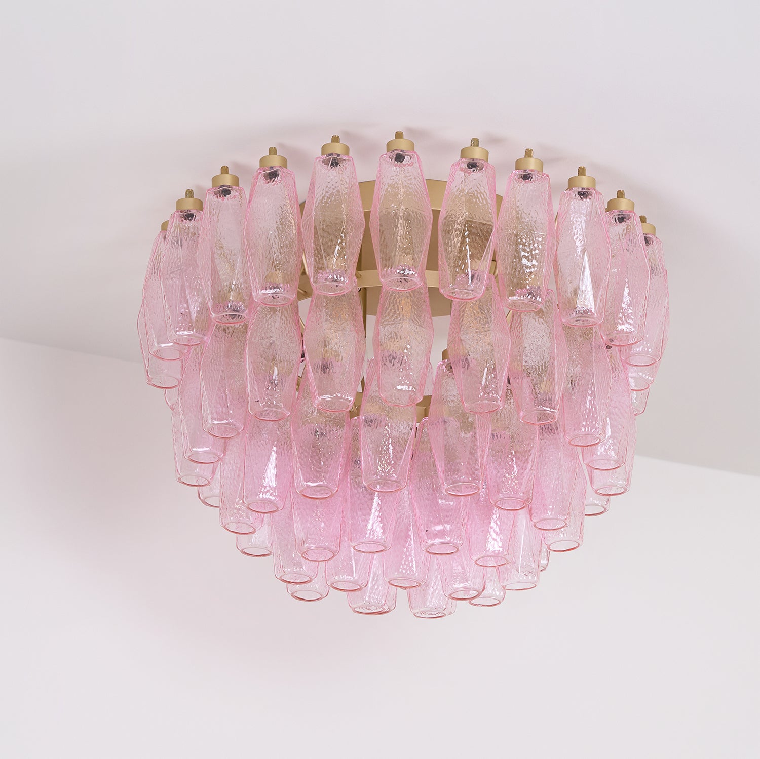Poliedri Murano Pink Ceiling Light - Lumpaz