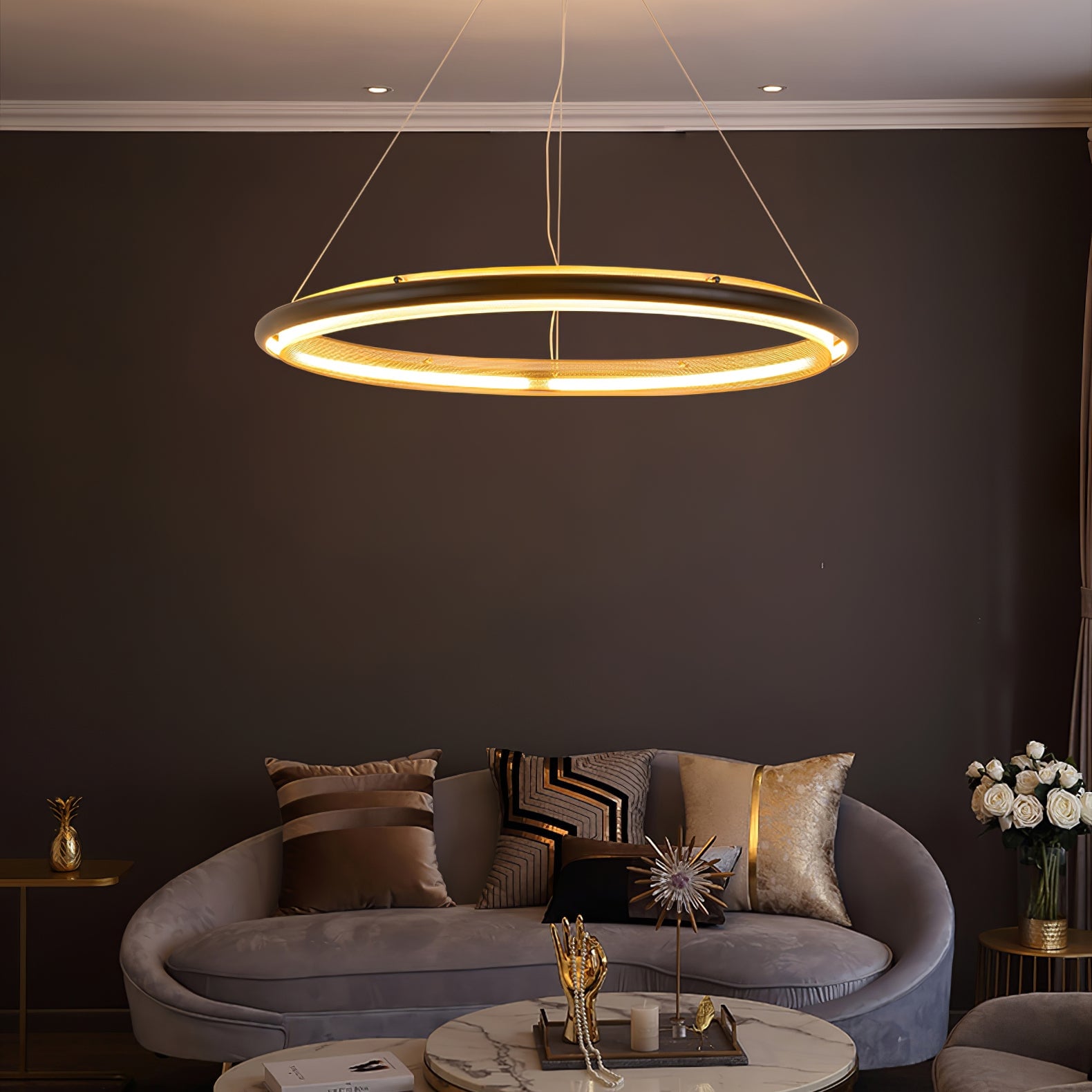 Acrylic LED Round Chandelier - Lumpaz
