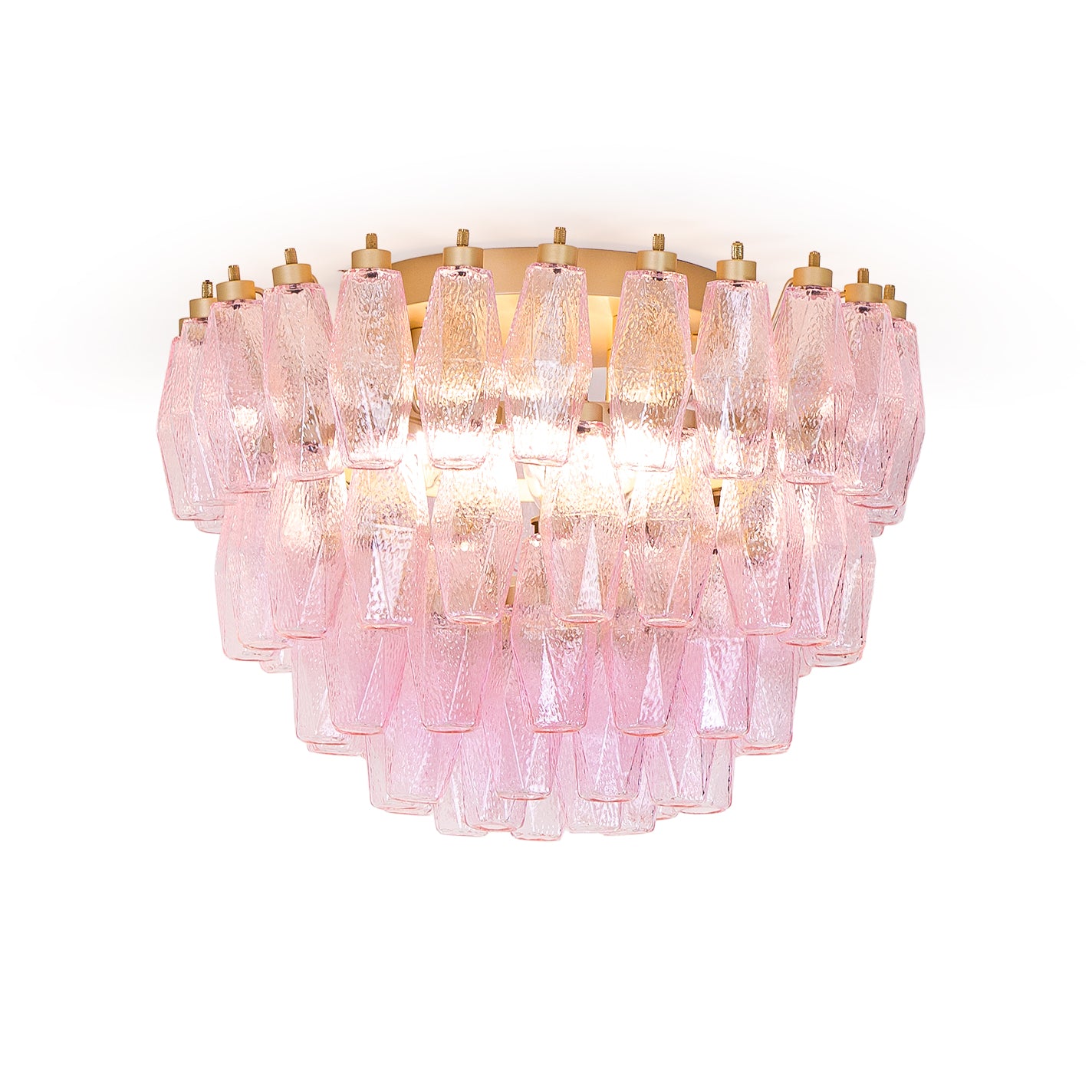 Poliedri Murano Pink Ceiling Light - Lumpaz