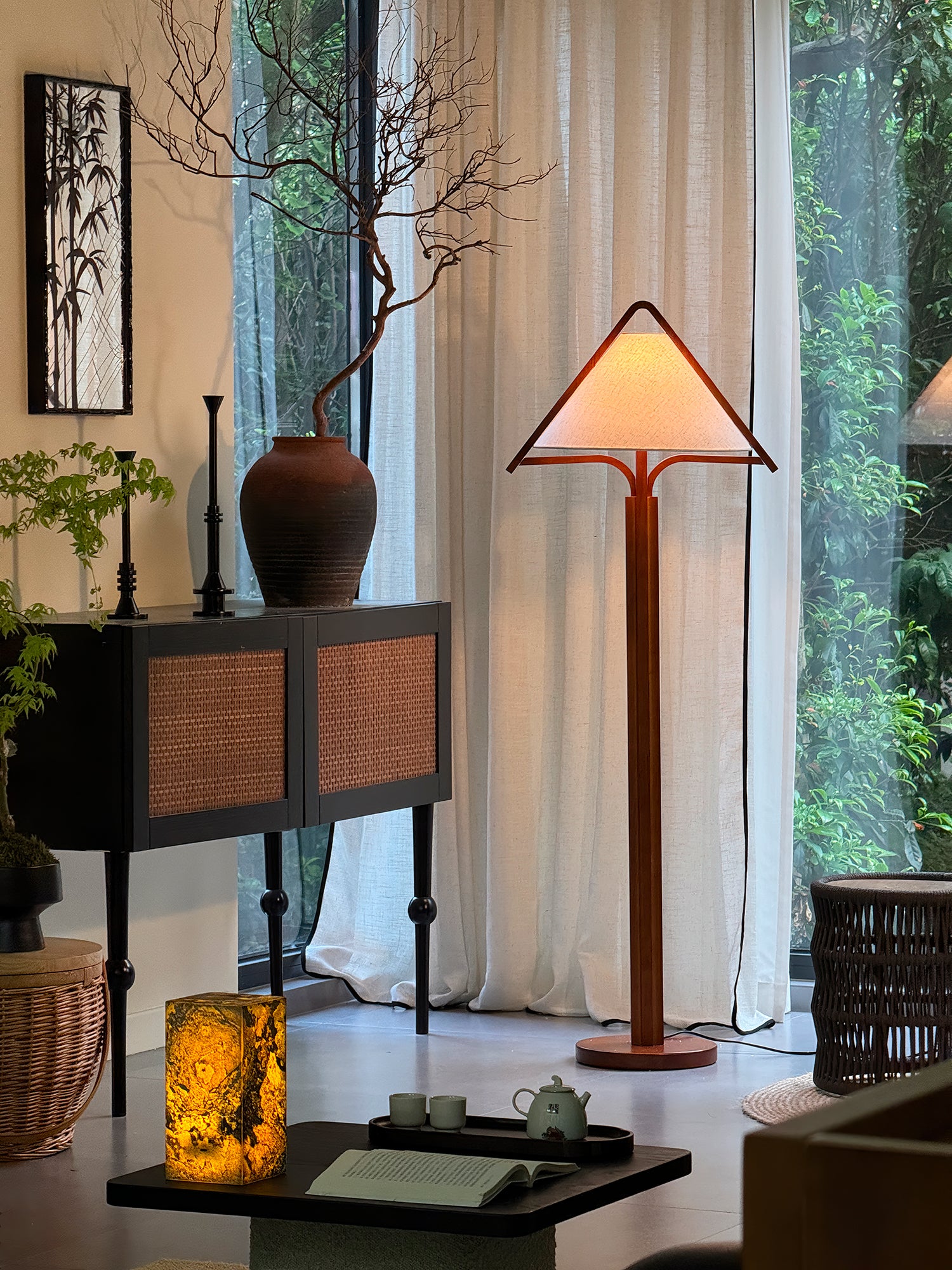 Apex Triangle Shade Floor Lamp - Lumpaz