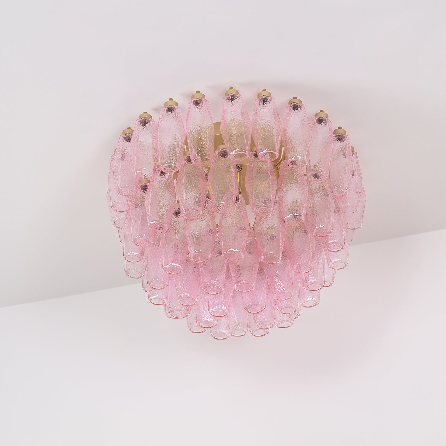 Poliedri Murano Pink Ceiling Light - Lumpaz