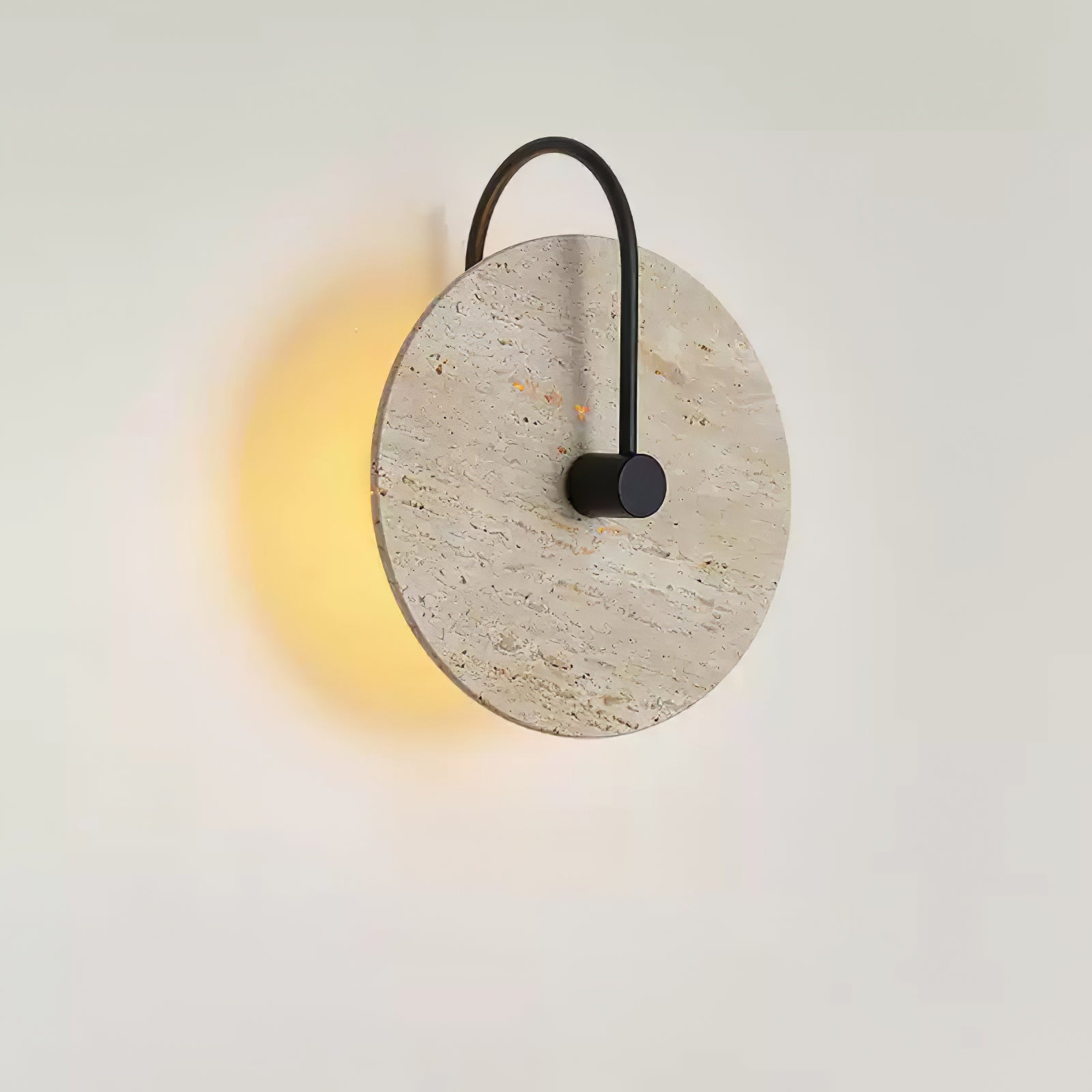Round Travertine Wall Lamp - Lumpaz