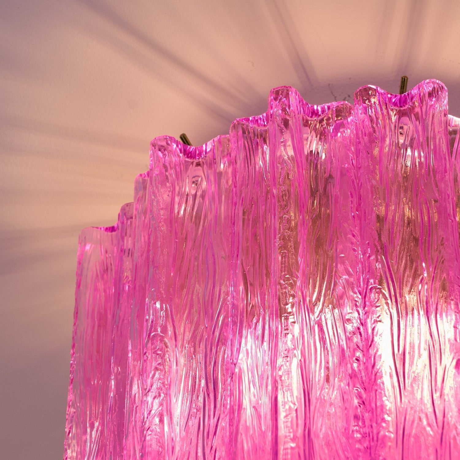 Fiora Rose Red Glass Ceiling Lamp - Lumpaz