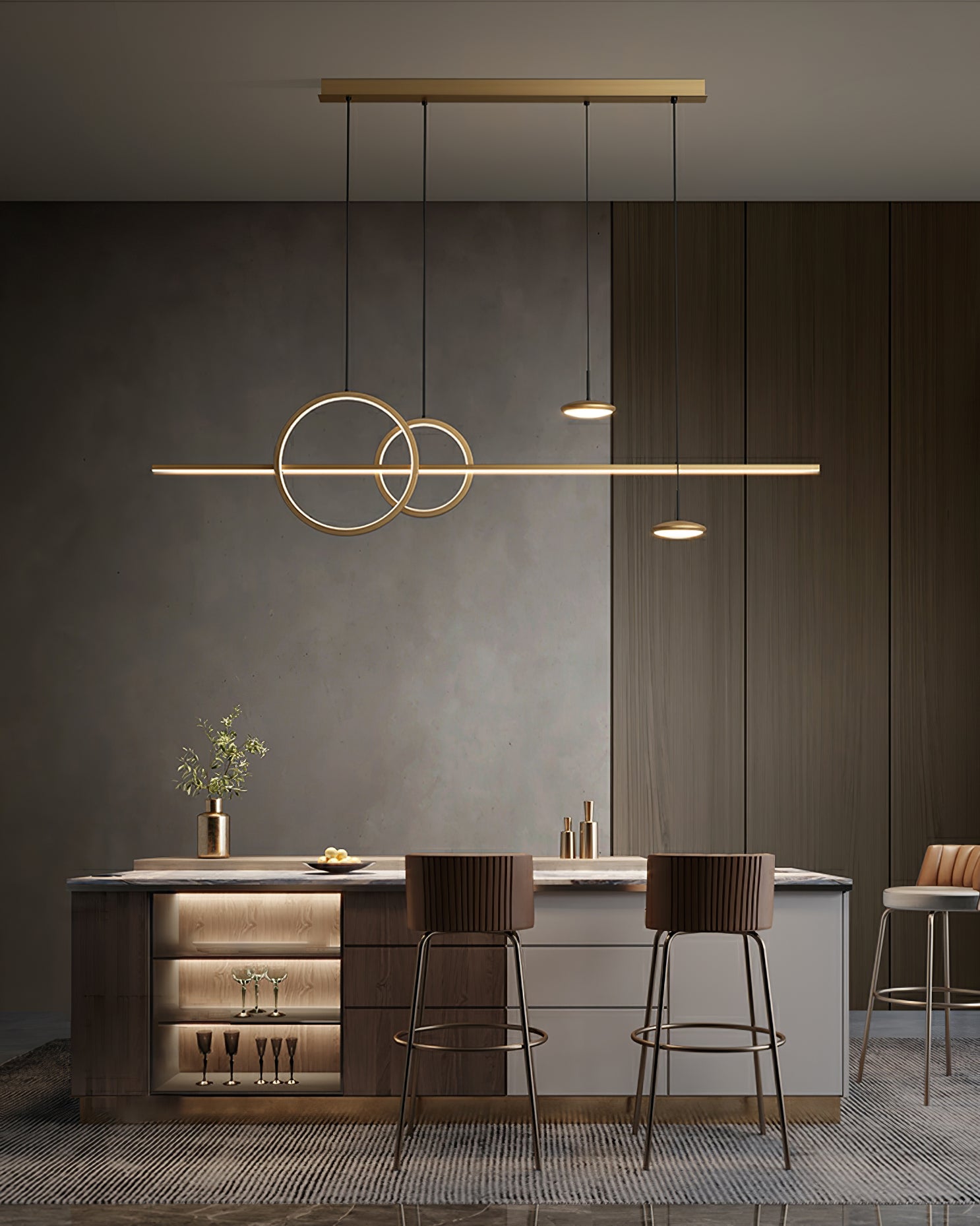 Modern Geometric Shape Chandelier - Lumpaz