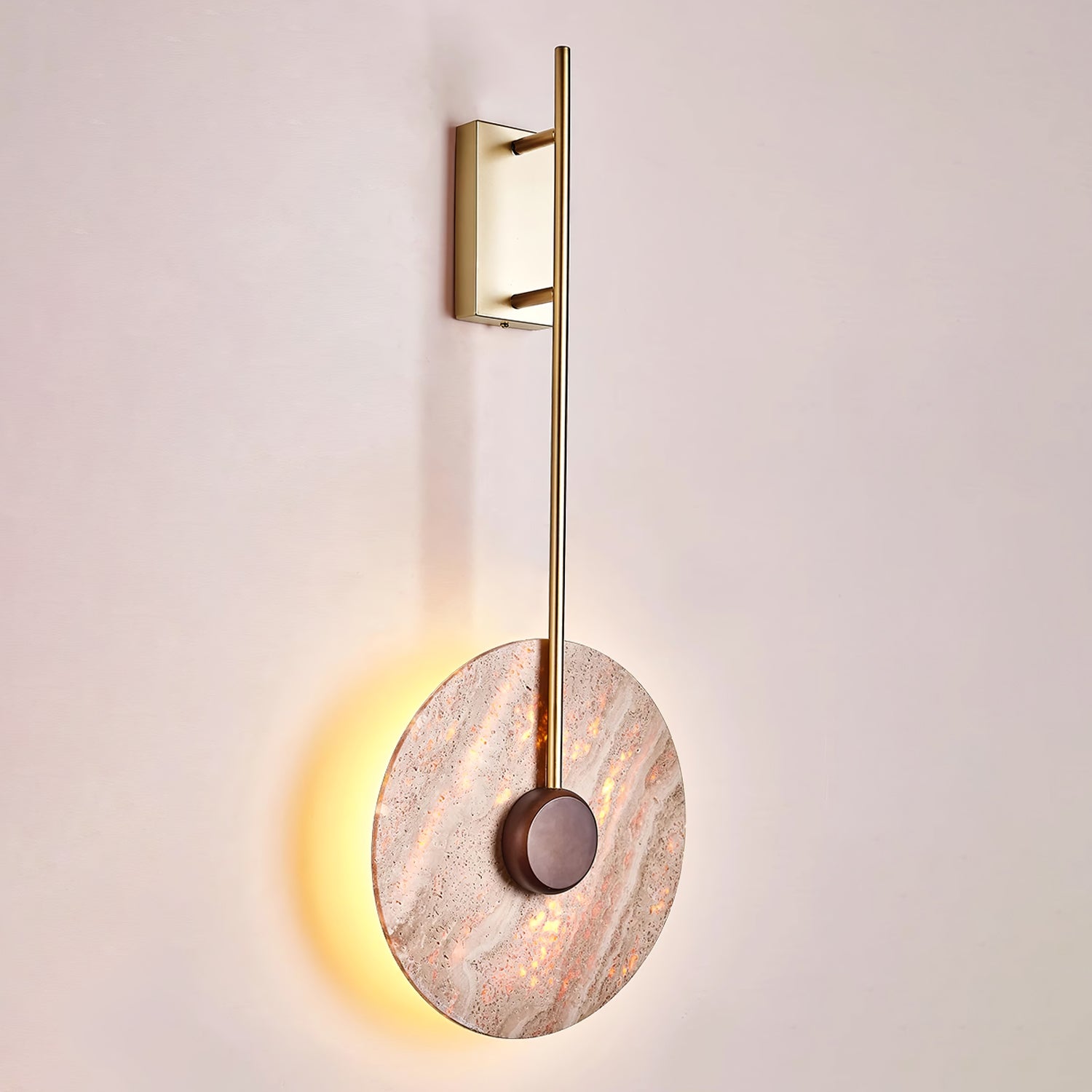 Travertine Disc Wall Lamp - Lumpaz