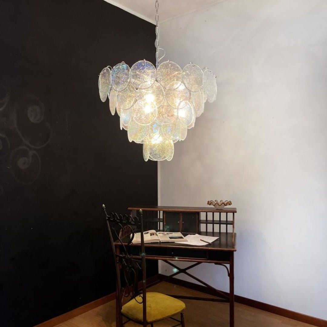 Murano Disc Iridescent Chandelier - Lumpaz