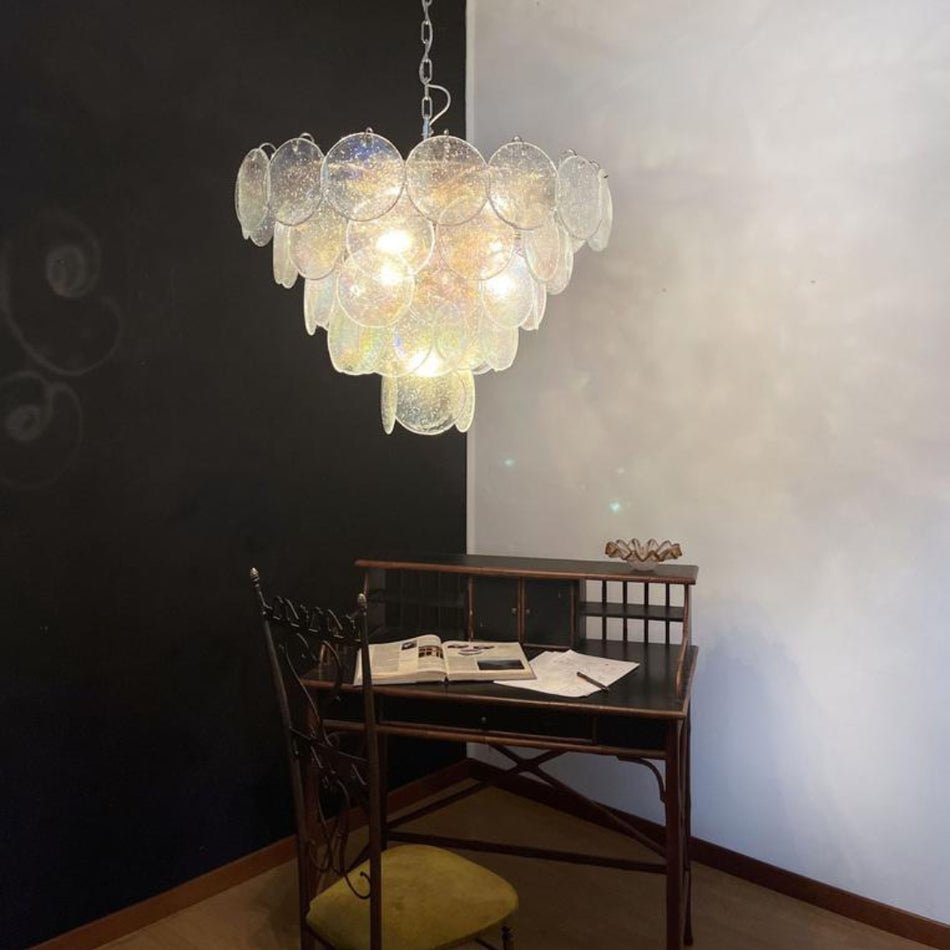 Murano Disc Iridescent Chandelier - Lumpaz