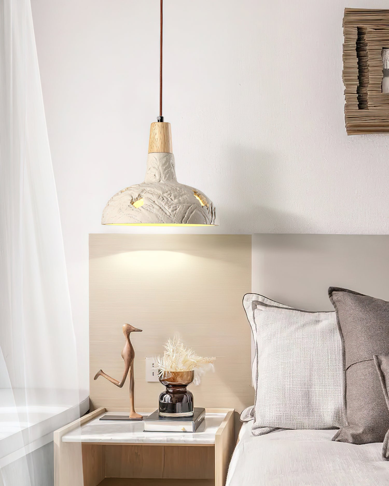 Cement Carve Pendant Lamp - Lumpaz