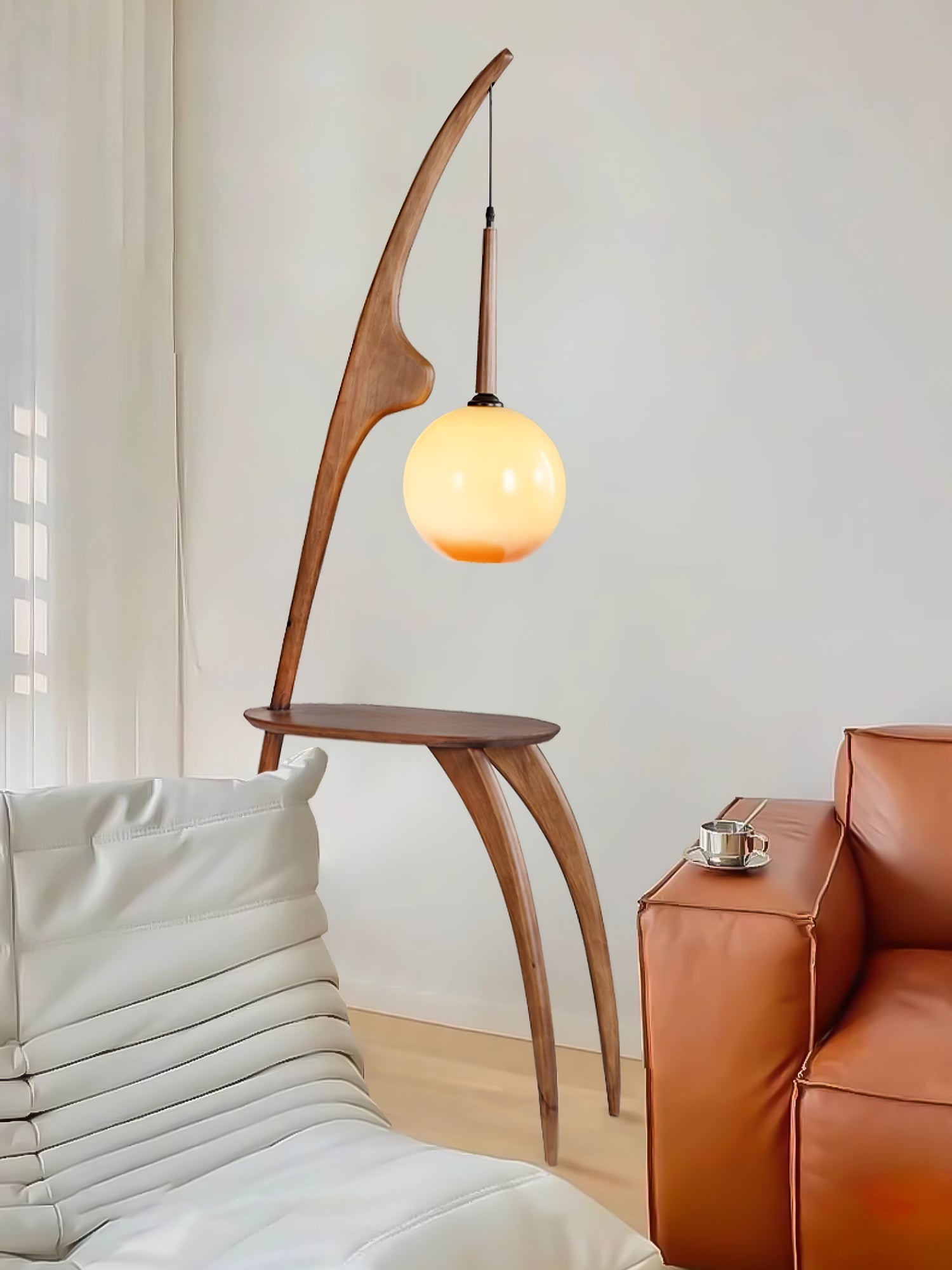 Curved Mantis Arm Floor Lamp - Lumpaz