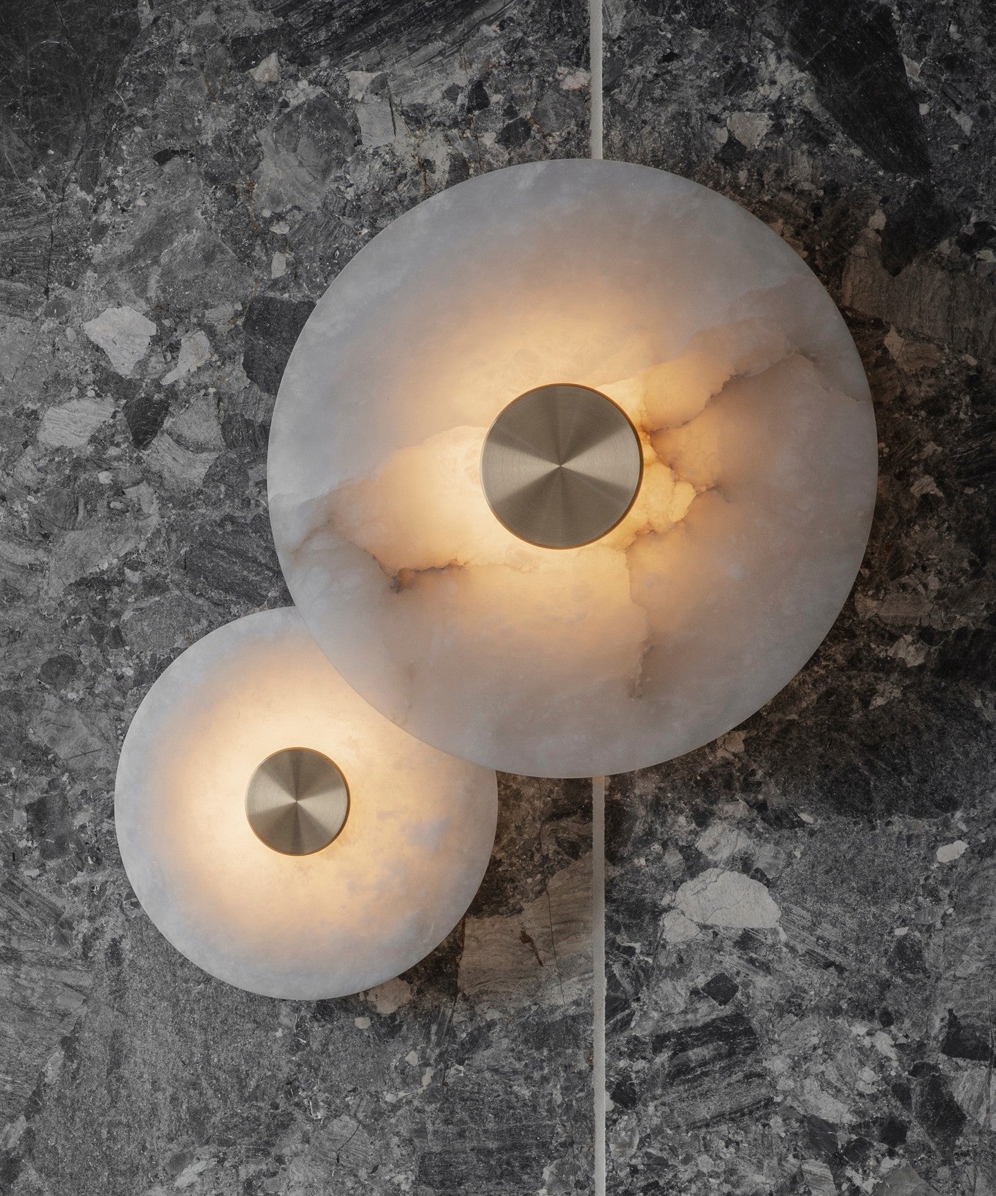 Disc Shaped Alabaster Wall Light - Lumpaz