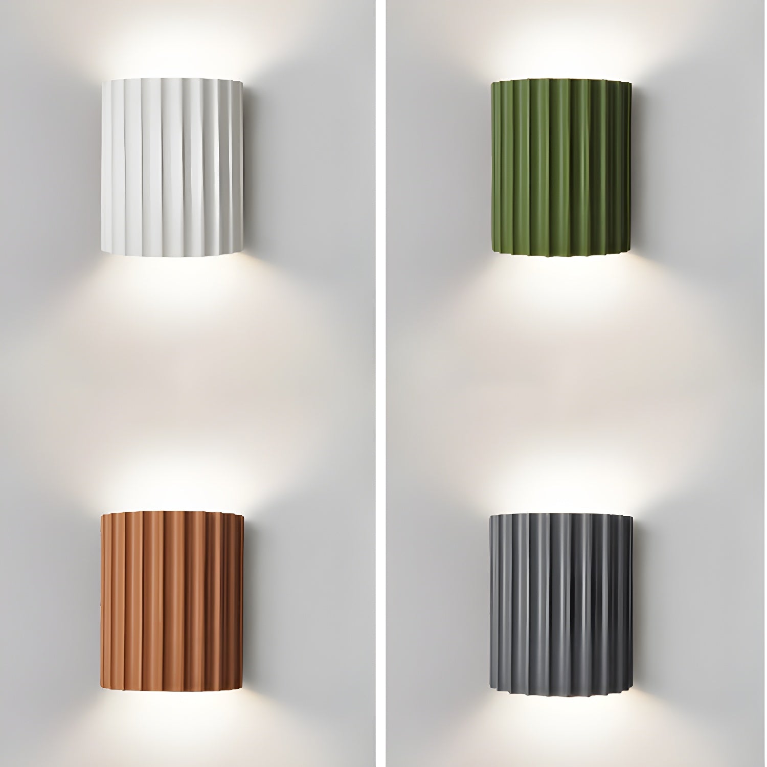 Resin Ribbed Wall Lamp - Lumpaz