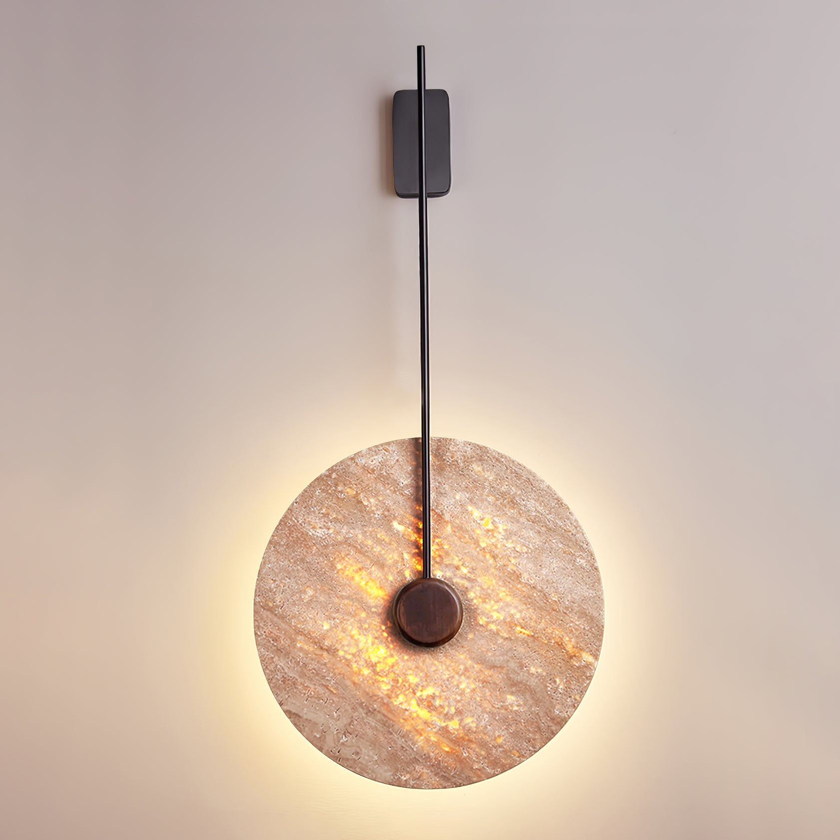Travertine Disc Wall Lamp - Lumpaz