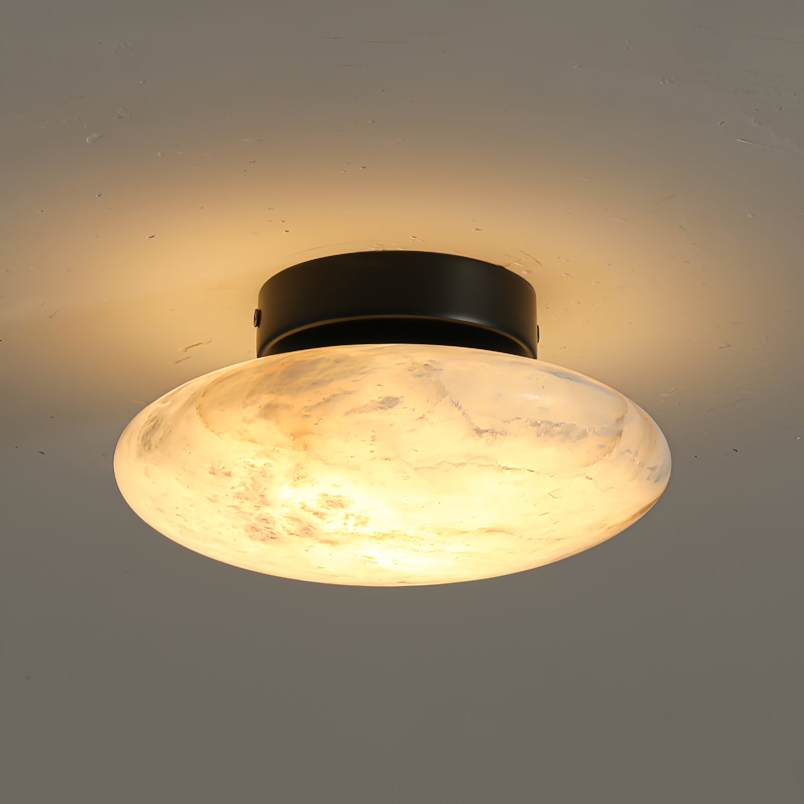 Alabaster Oval Ceiling Lamp - Lumpaz