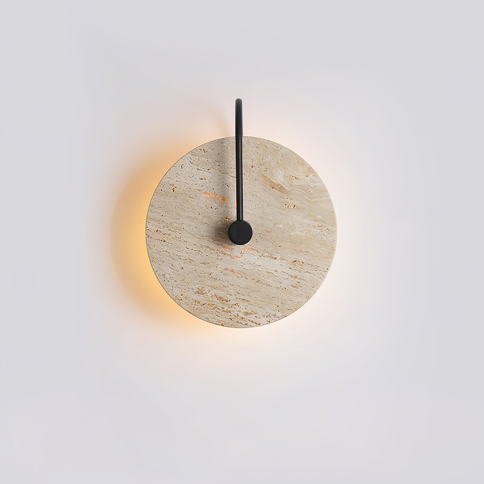 Round Travertine Wall Lamp - Lumpaz