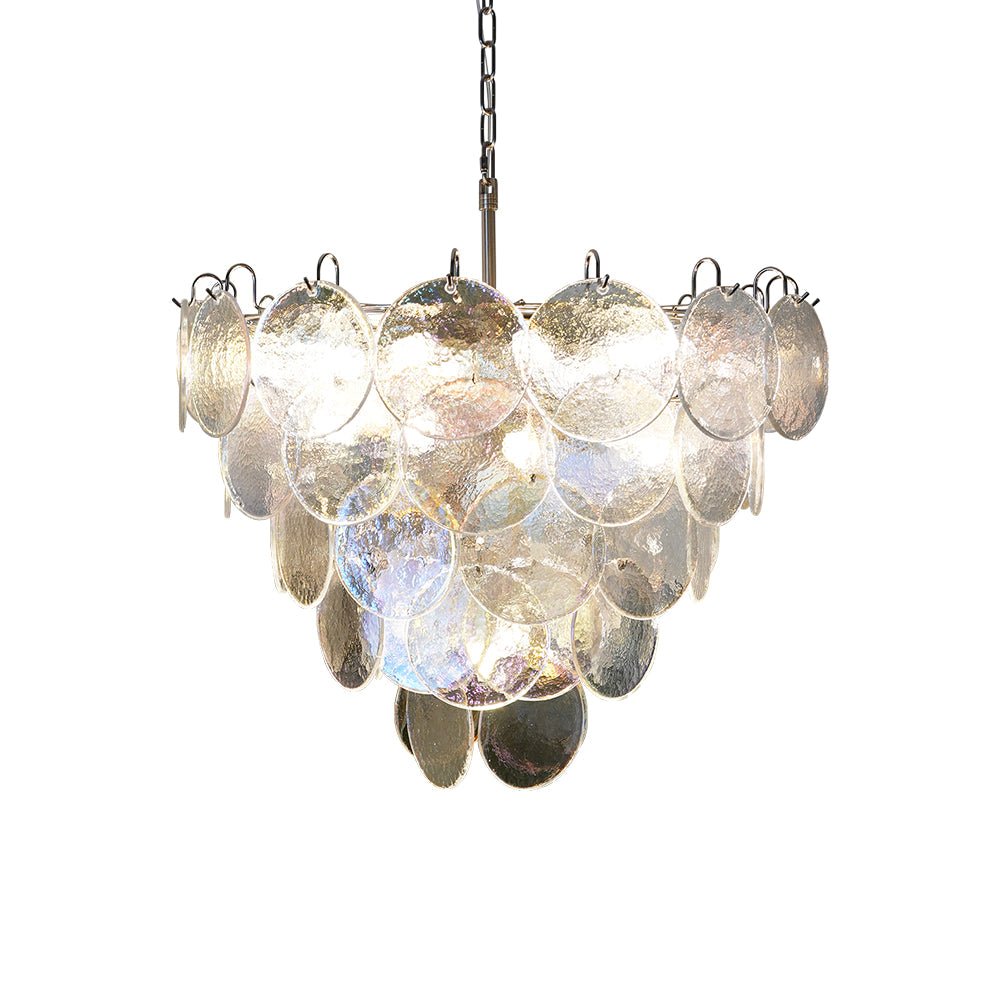 Murano Disc Iridescent Chandelier - Lumpaz