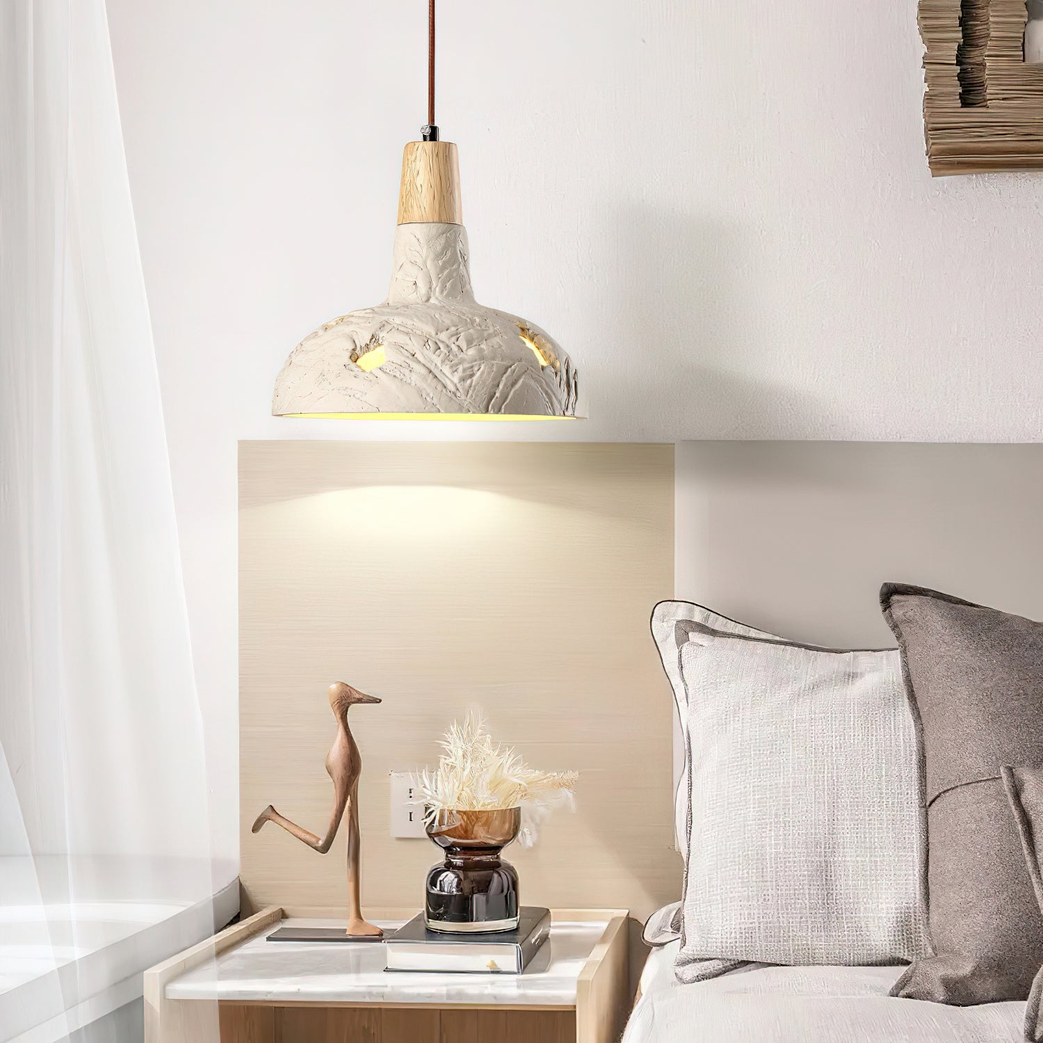 Cement Carve Pendant Lamp - Lumpaz