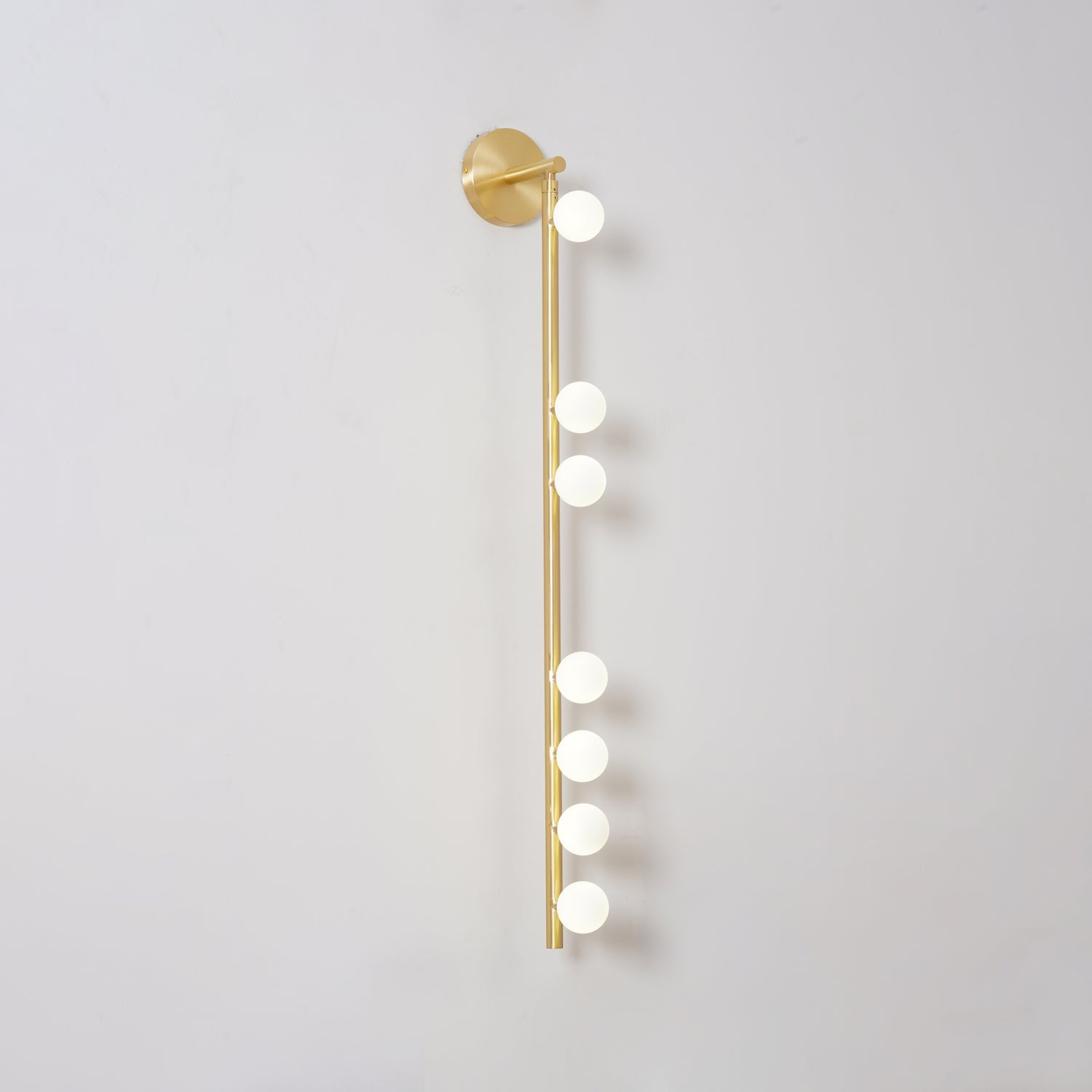 Brass Glass Tube Plug-in Wall Lamp - Lumpaz