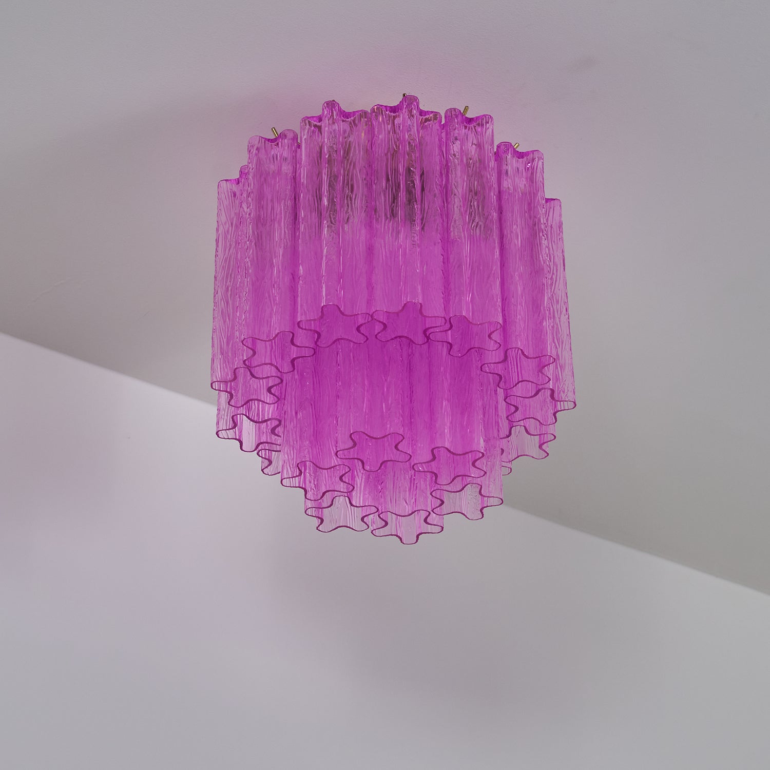 Fiora Rose Red Glass Ceiling Lamp - Lumpaz