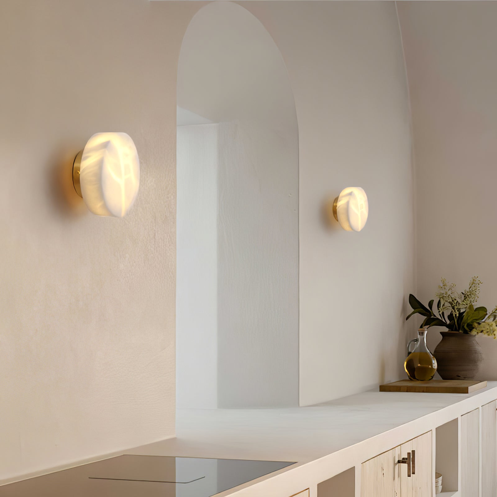 Cylindrical Alabaster Wall Light - Lumpaz