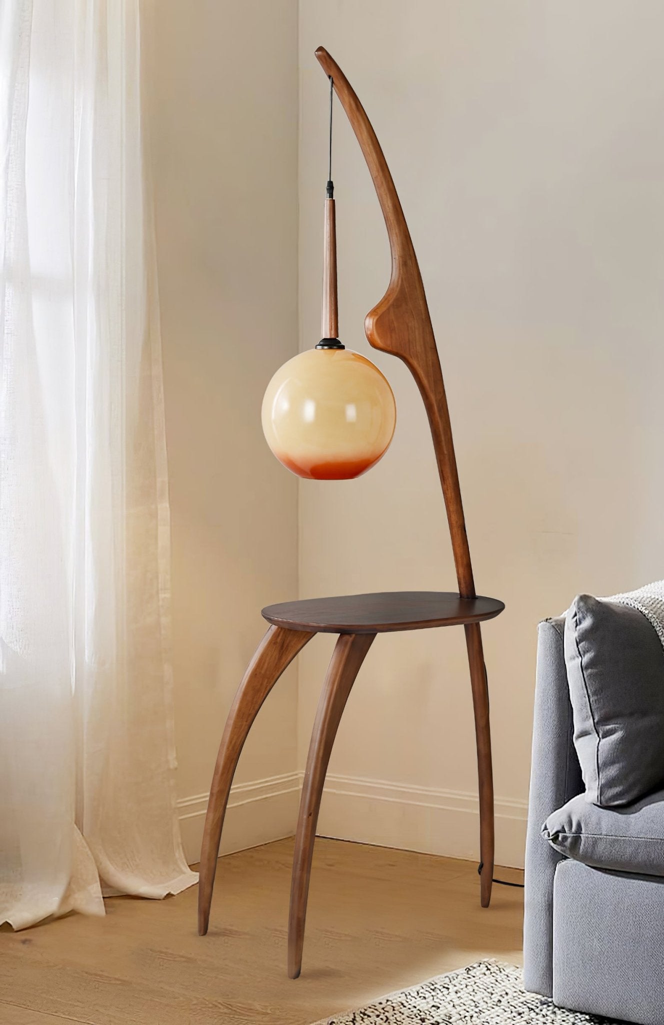 Curved Mantis Arm Floor Lamp - Lumpaz