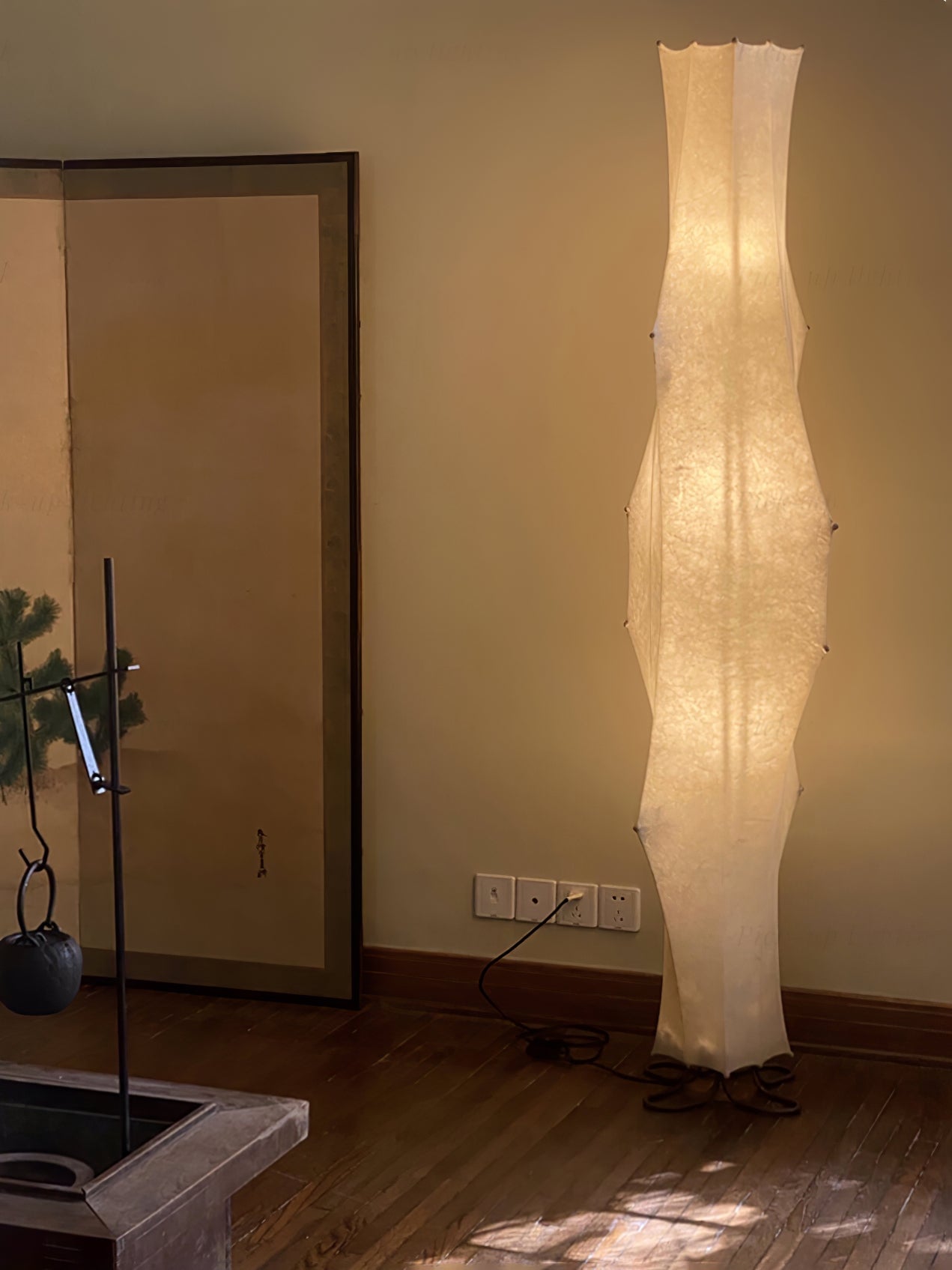 Twist Silk Floor Lamp - Lumpaz