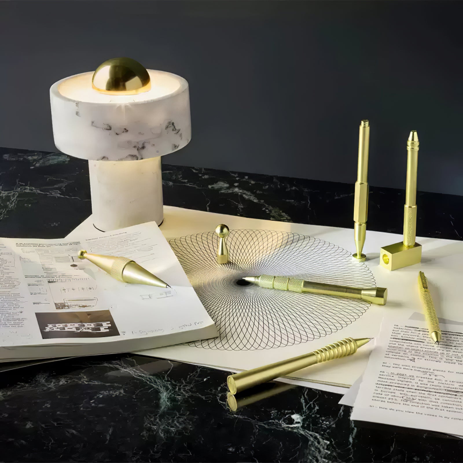 Marble Aura Table Lamp - Lumpaz