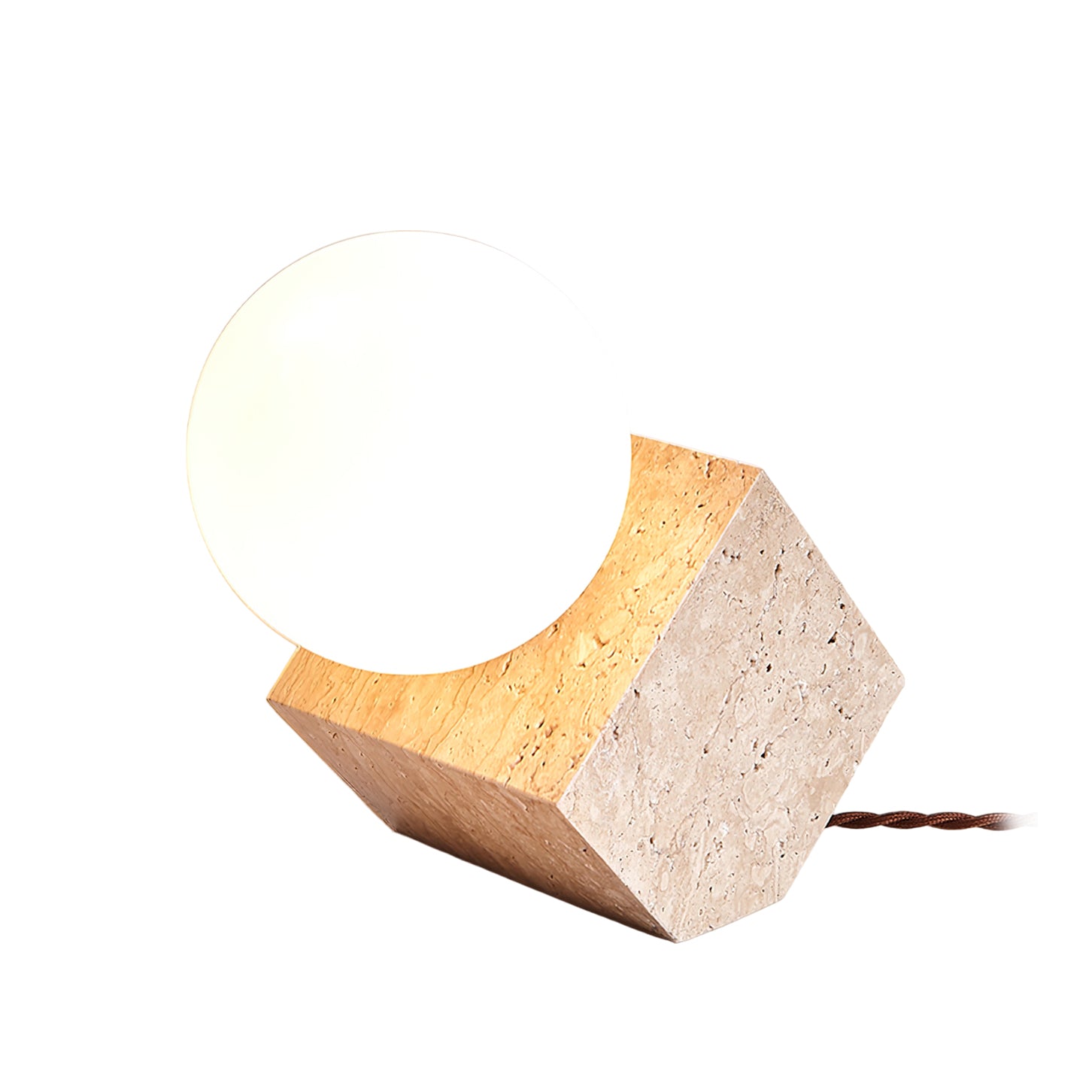 Cube Stone Table Lamp - Lumpaz
